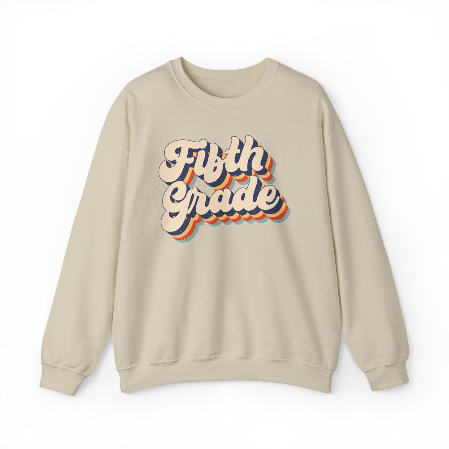 Retro Fifth Grade Unisex Heavy Blend™ Crewneck Sweatshirt