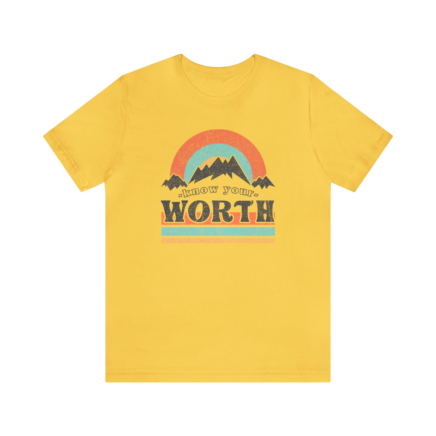 "Know Your Worth" Unisex Jersey Short Sleeve Tee