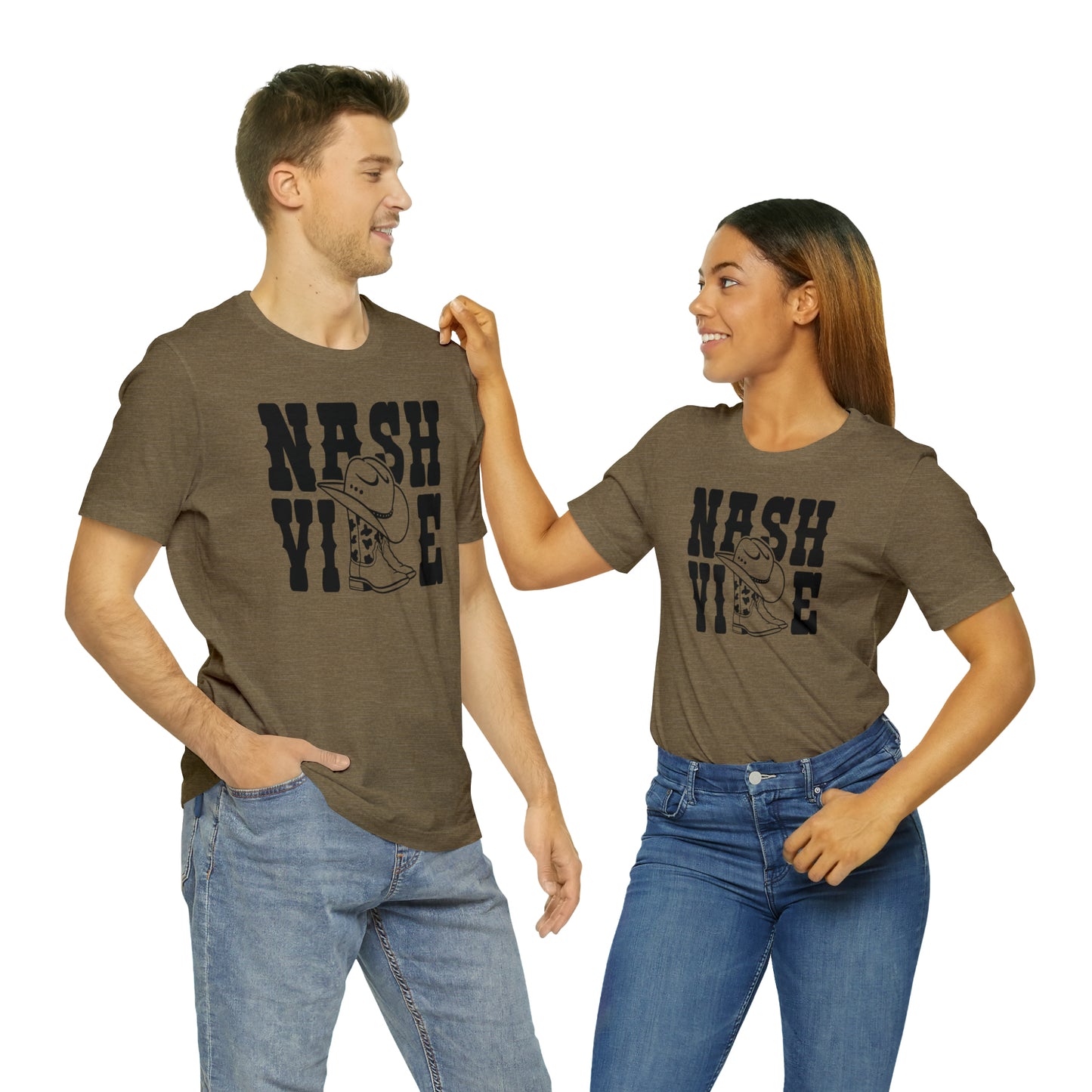 Nashville Country Shirts with Cowboy Boots as LL Unisex Jersey Short Sleeve Tee