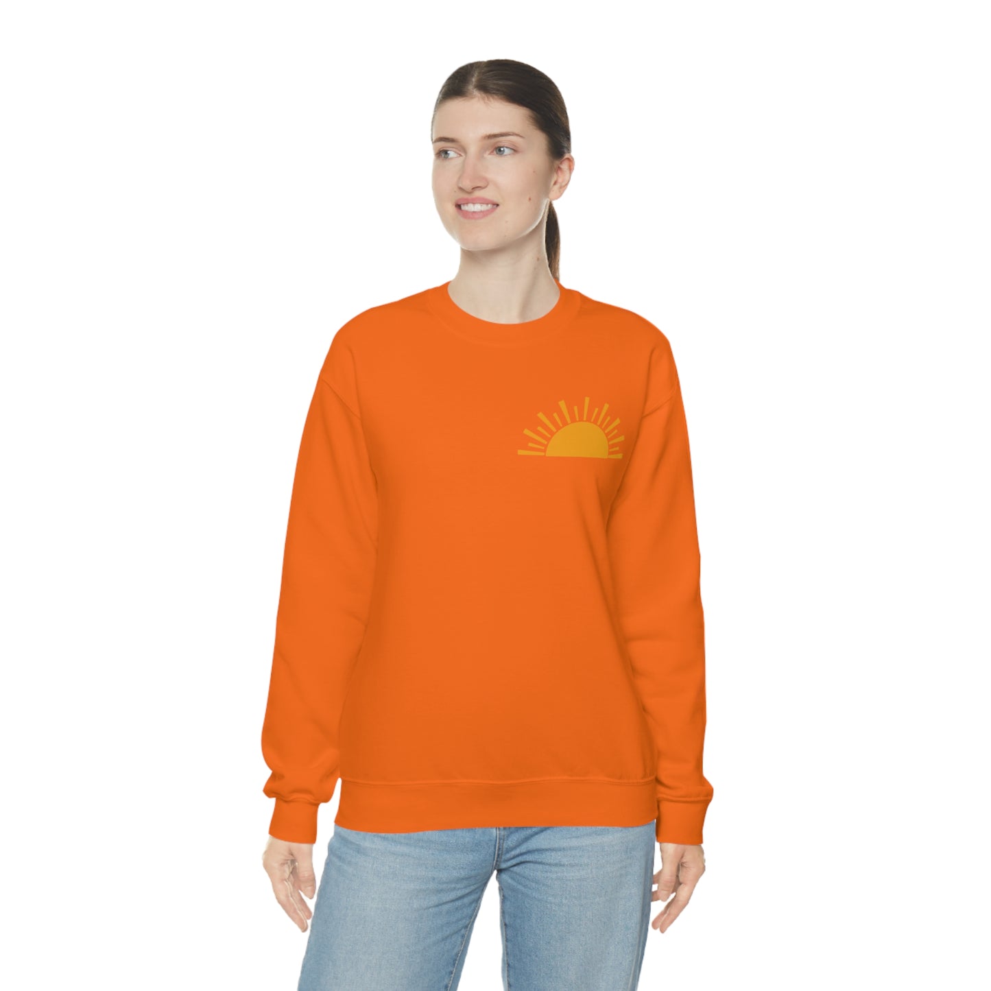 "Sunshine on My Mind" (Front & Back Design) - Unisex Heavy Blend™ Crewneck Sweatshirt