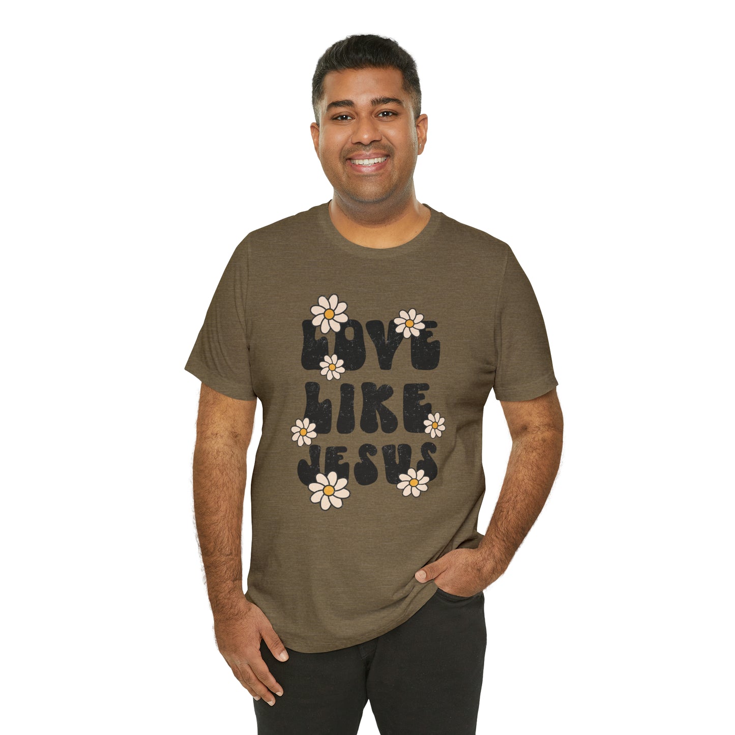 Distressed Daisy Love Like Jesus T-Shirt