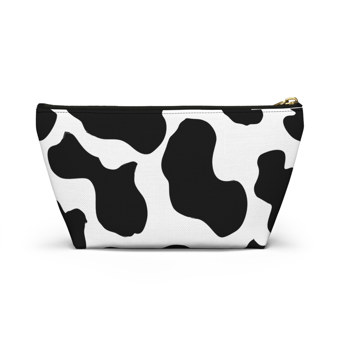 Country Black and White Cow Print Design Accessory Pouch w T-bottom