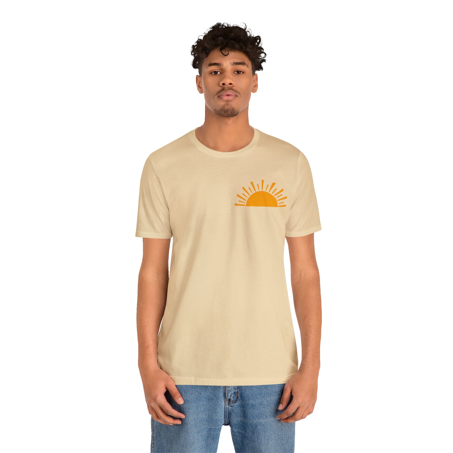 "Sunshine on My Mind"  (Front and Back Design)  Unisex Jersey Short Sleeve Tee