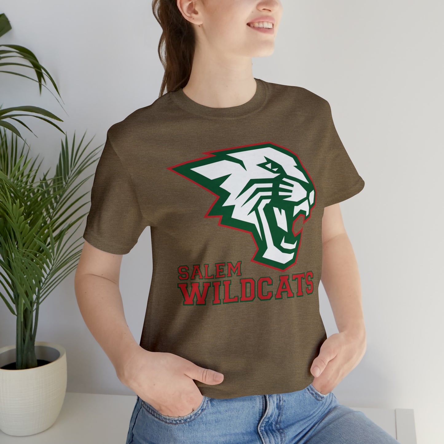 Salem Wildcats Jersey Short Sleeve Tee - Red Print