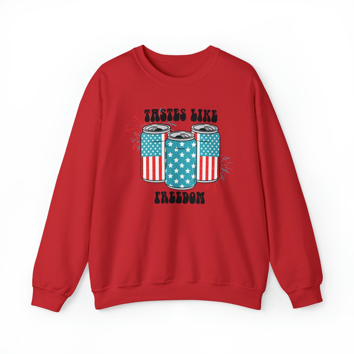 USA America Tastes Like Freedom Party Can Heavy Blend™ Crewneck Sweatshirt