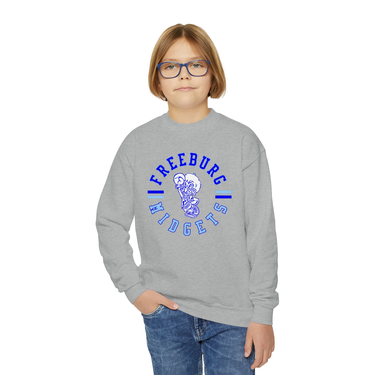 YOUTH Freeburg Midgets Circle Logo Youth Crewneck Sweatshirt