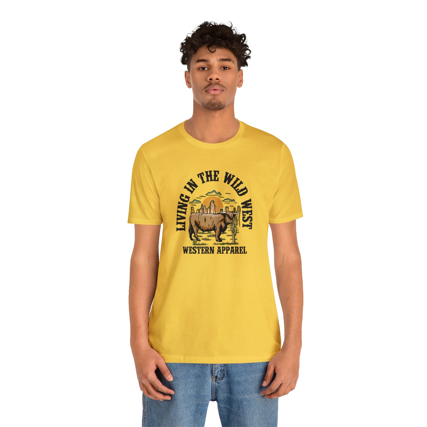 "Living in in the Wildwest" Unisex Jersey Short Sleeve Tee