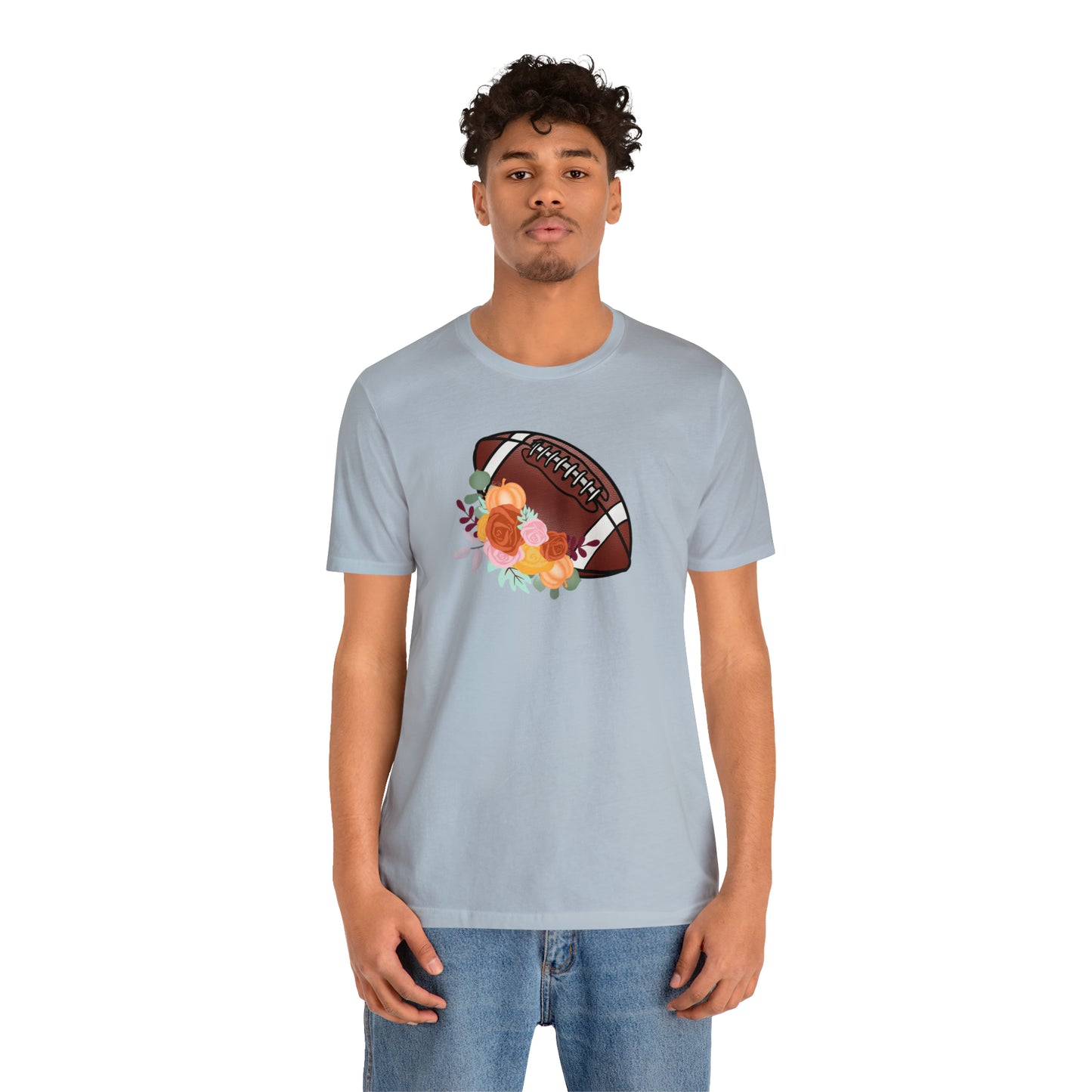 Fall Floral Football  T-Shirt