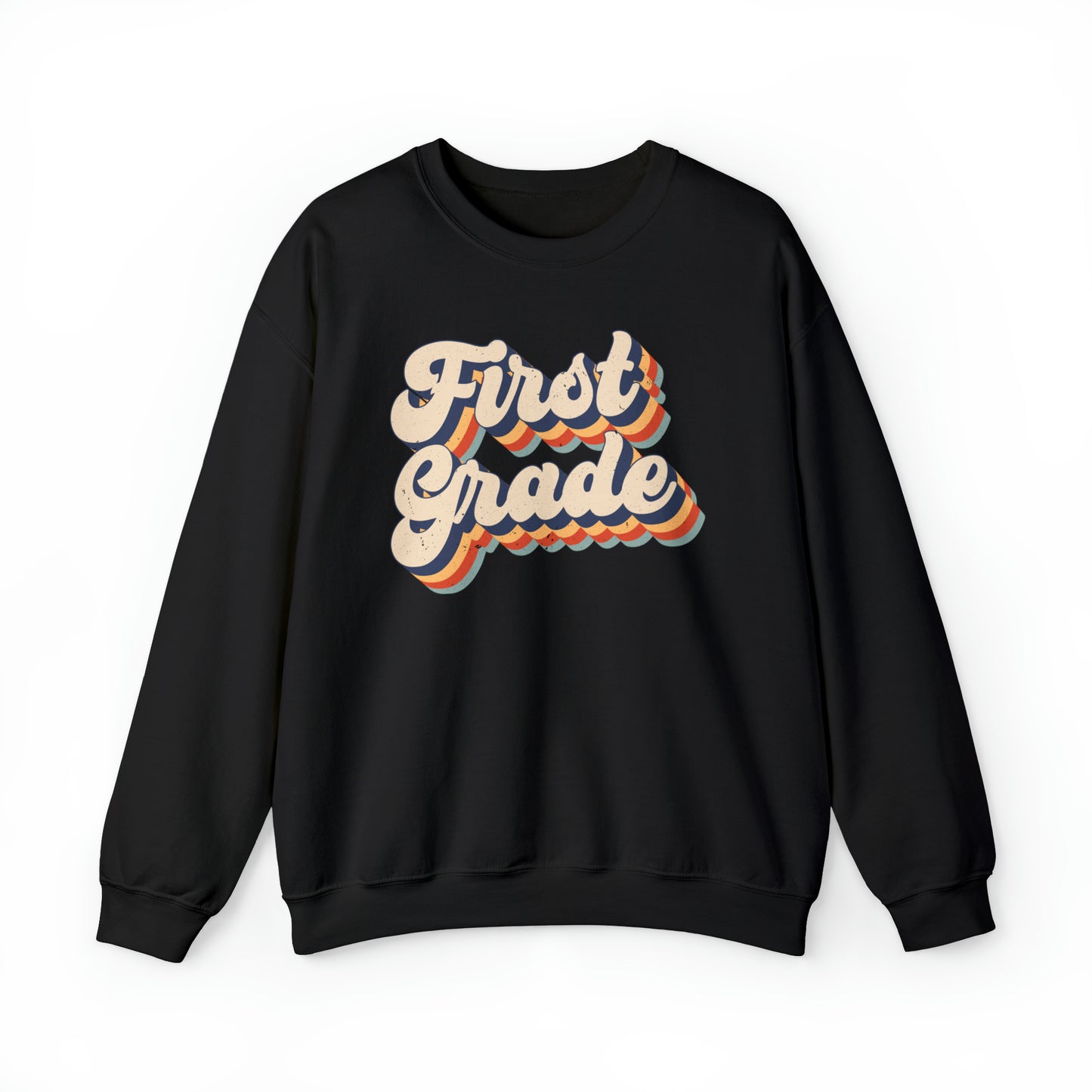 Retro 1st Grade Unisex Heavy Blend™ Crewneck Sweatshirt