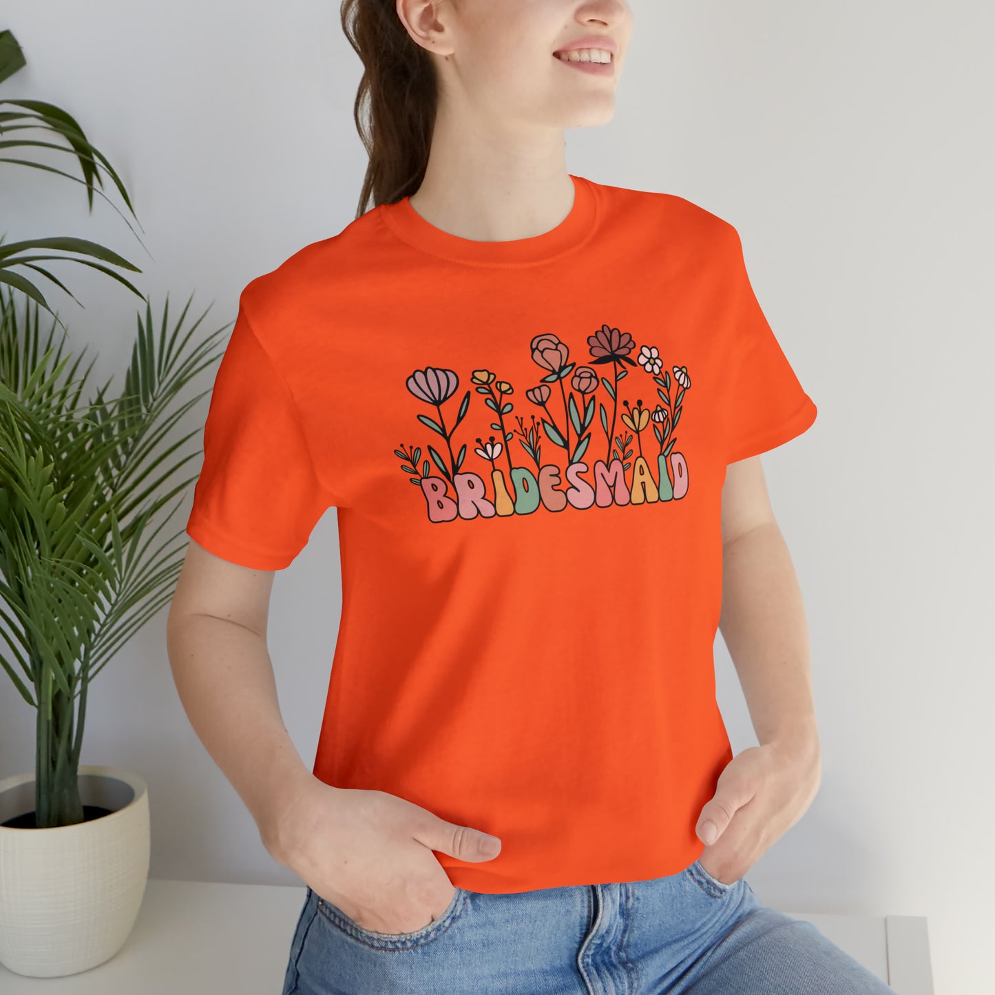 Boho Floral Bridesmaid T-Shirt