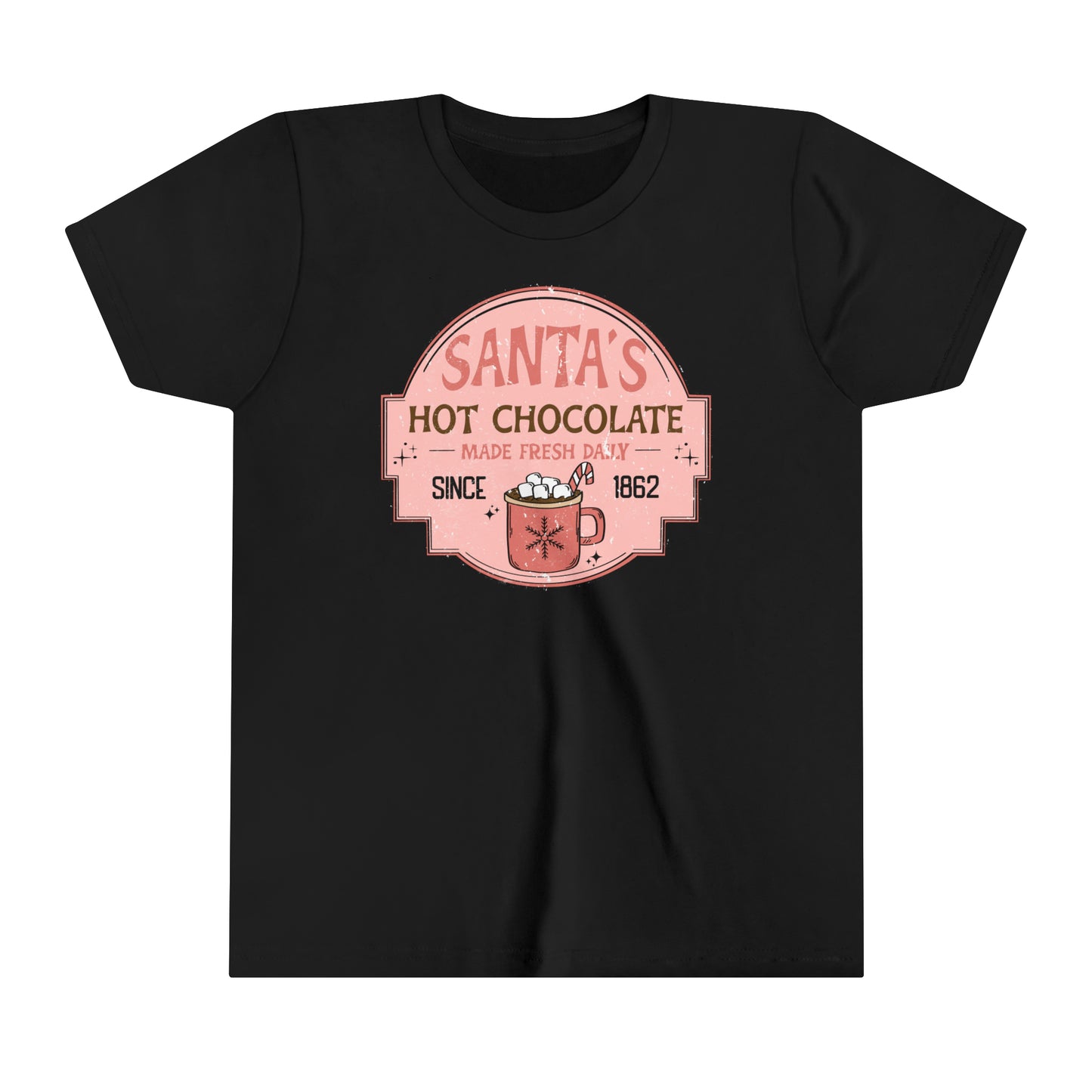 YOUTH - Santa's Hot Chocolate Christmas/ Holiday Youth Short Sleeve Tee