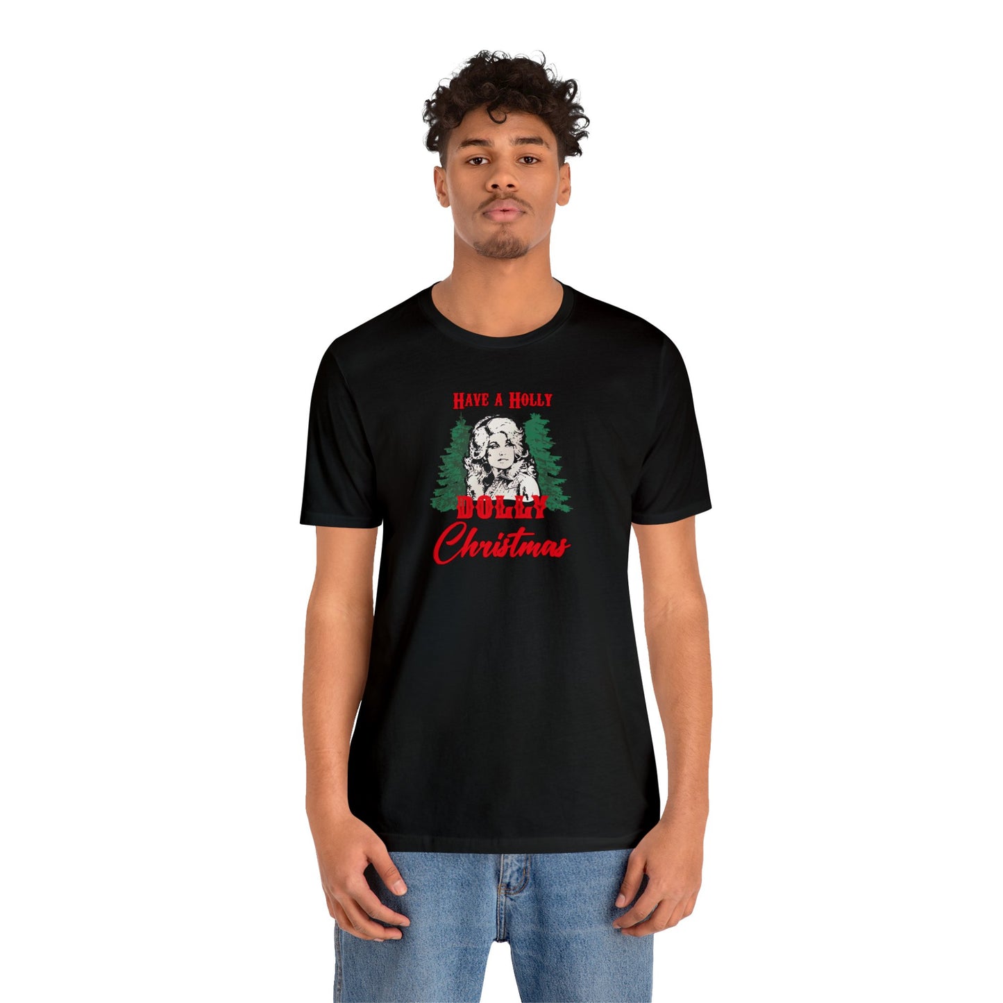 Have a Holly Dolly Christmas Bella Jersey Short Sleeve Tee (Unisex)