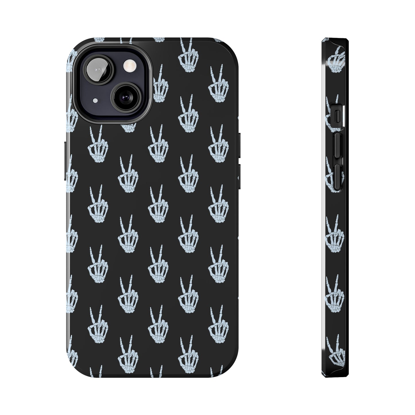 Skeleton Hand Peace Sign Tough Phone Cases