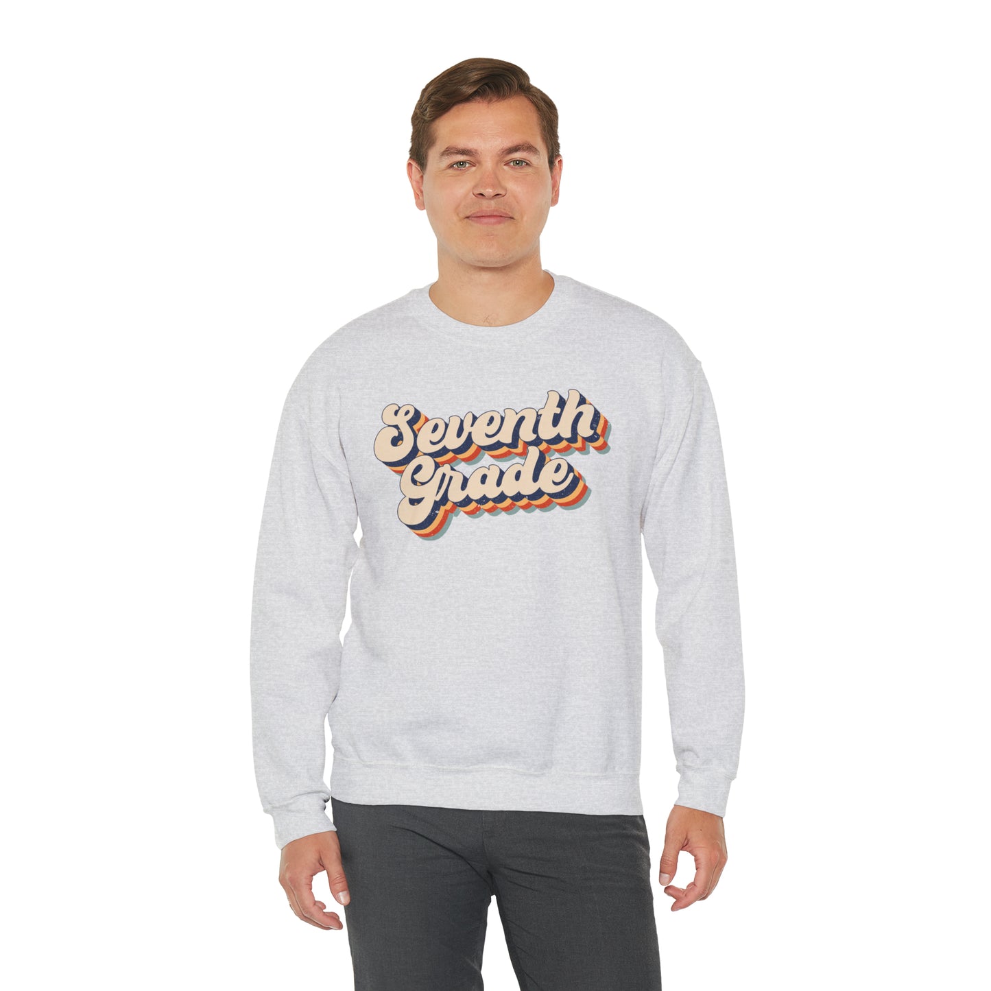 Retro Seventh Grade Unisex Heavy Blend™ Crewneck Sweatshirt