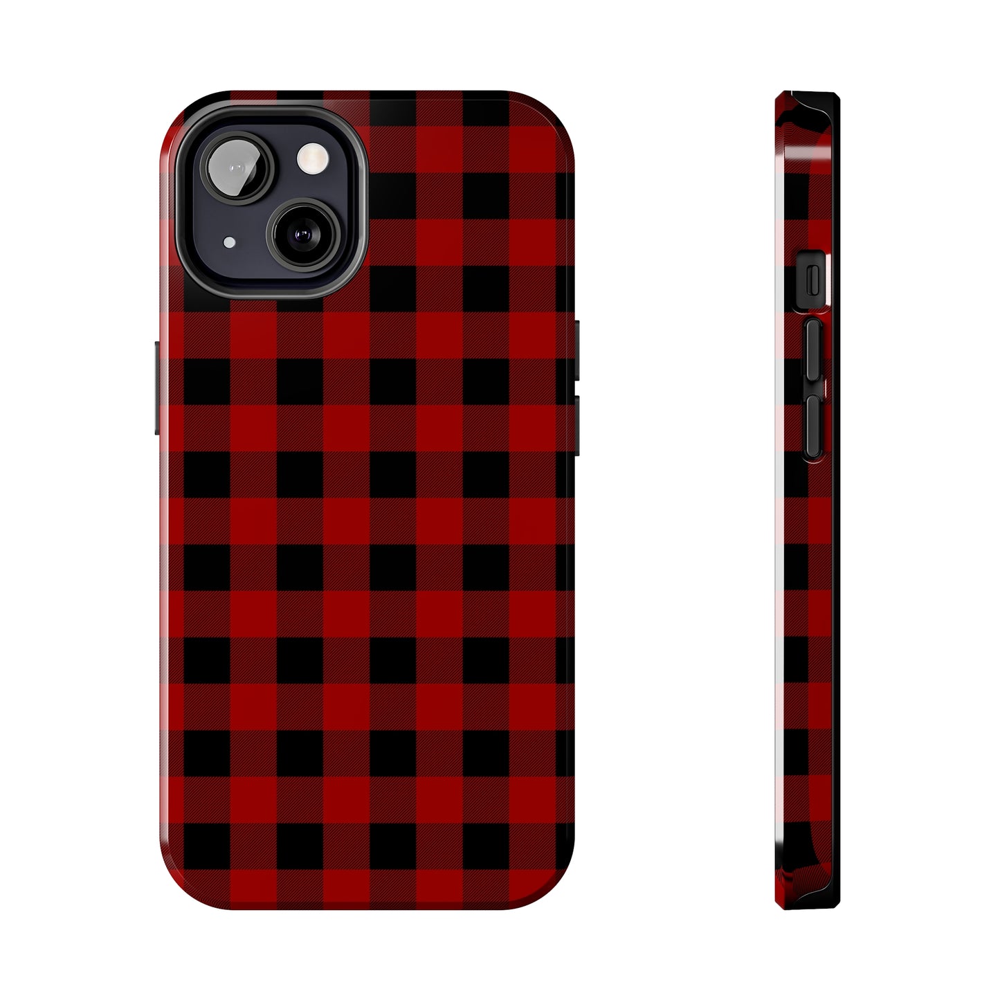 Red and Black Plaid Tough Phone Cases