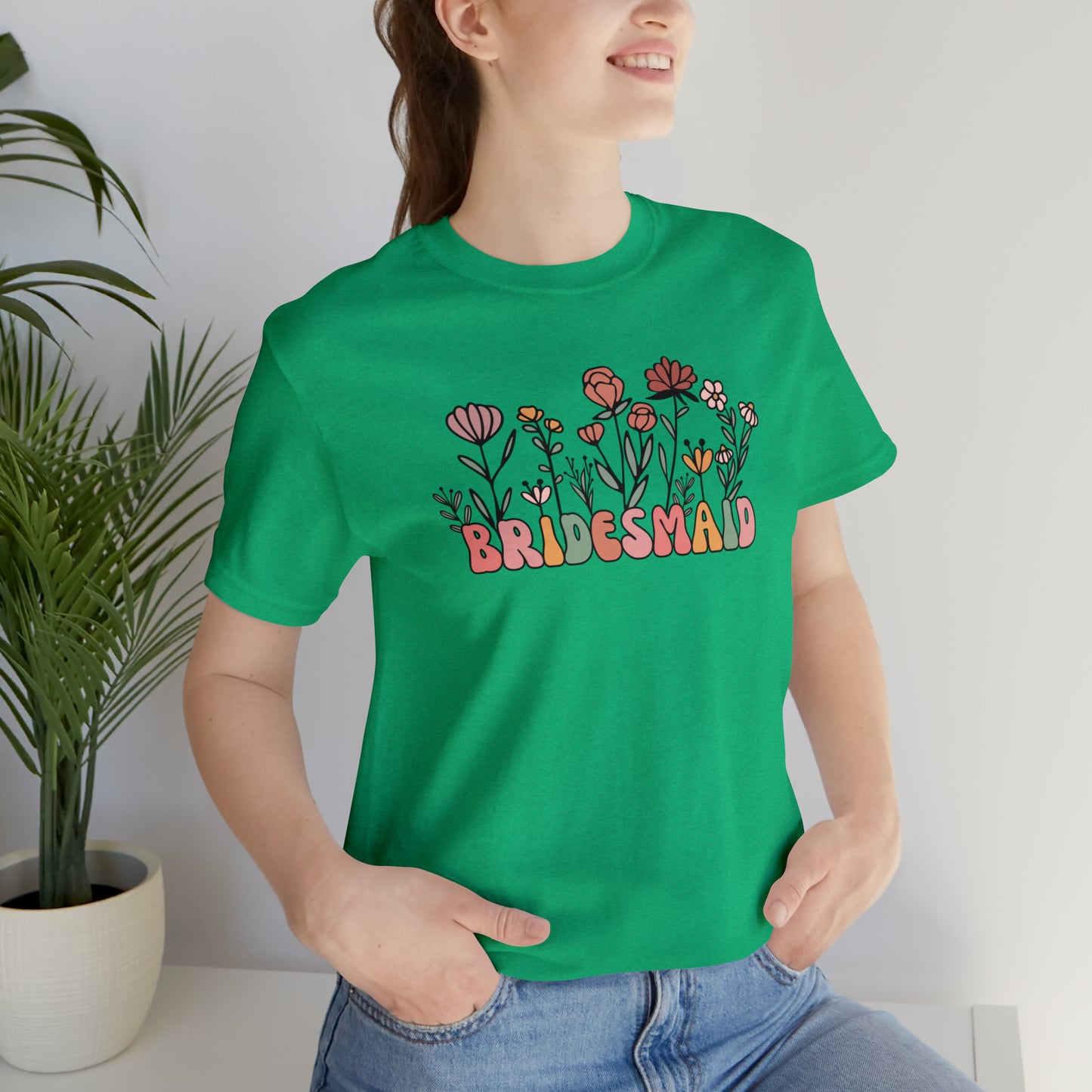 Boho Floral Bridesmaid T-Shirt