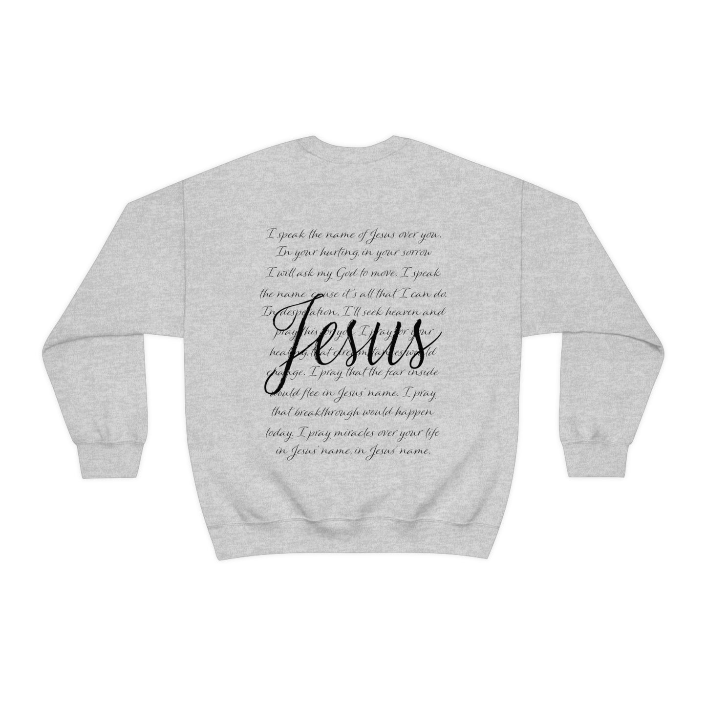 "Jesus Scripture" Front & Back Design - Unisex Heavy Blend™ Crewneck Sweatshirt