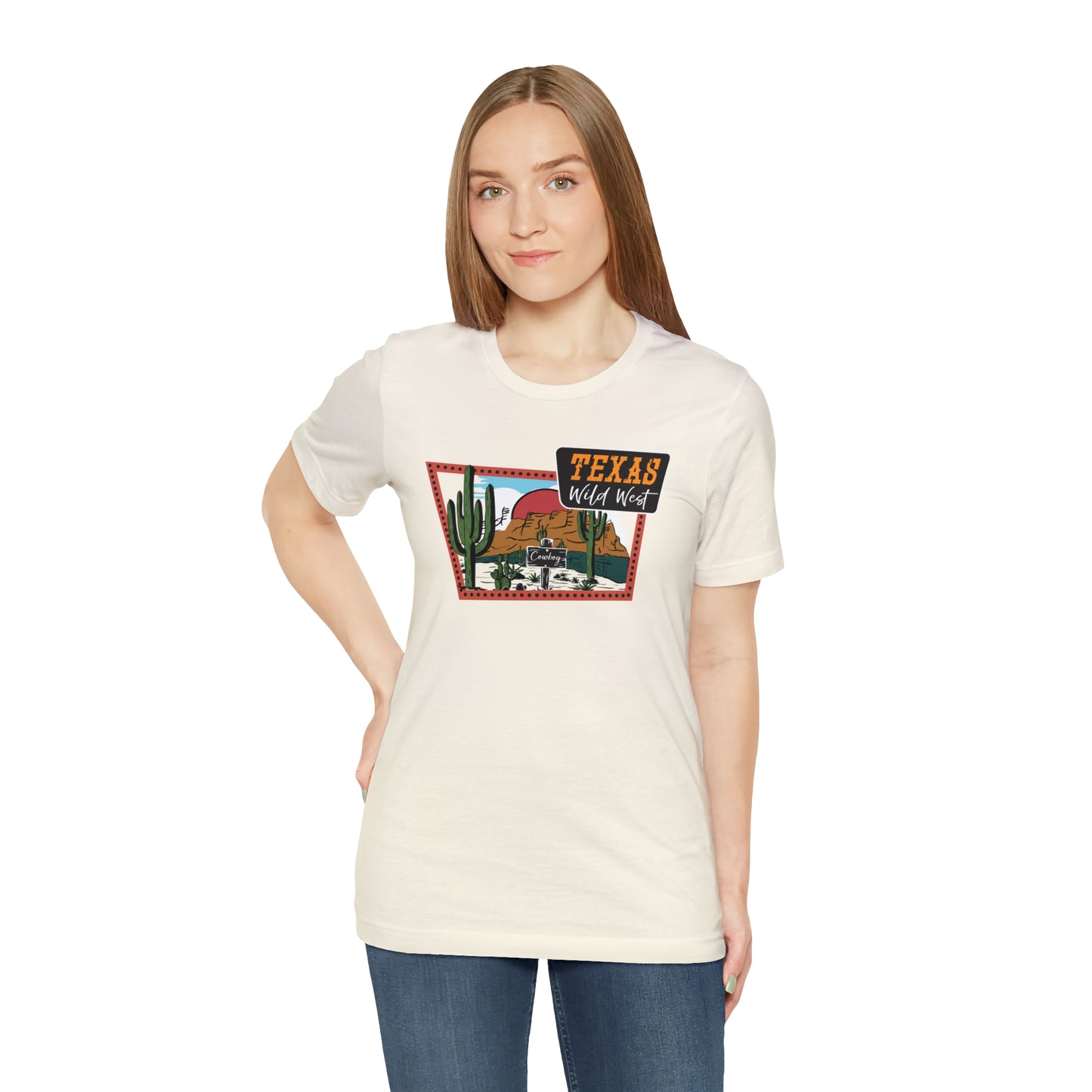 Texas Wild West Unisex Jersey Short Sleeve Tees