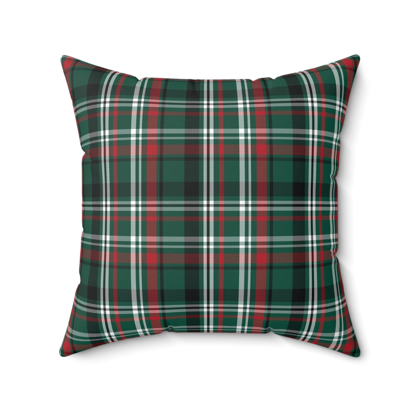 Christmas Plaid/ Holiday Polyester Square Pillow