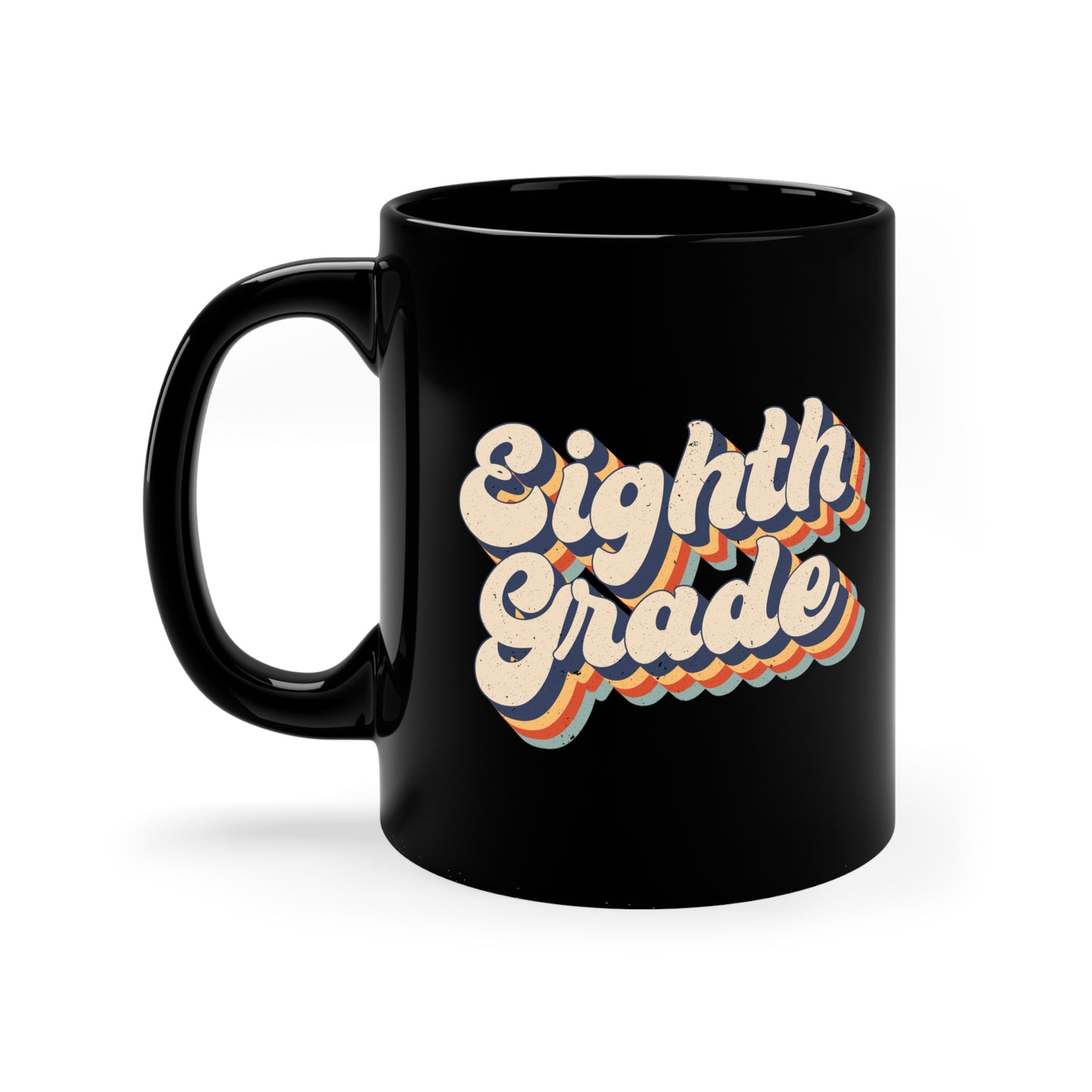 Retro Eighth Grade Crew 11oz Black Mug