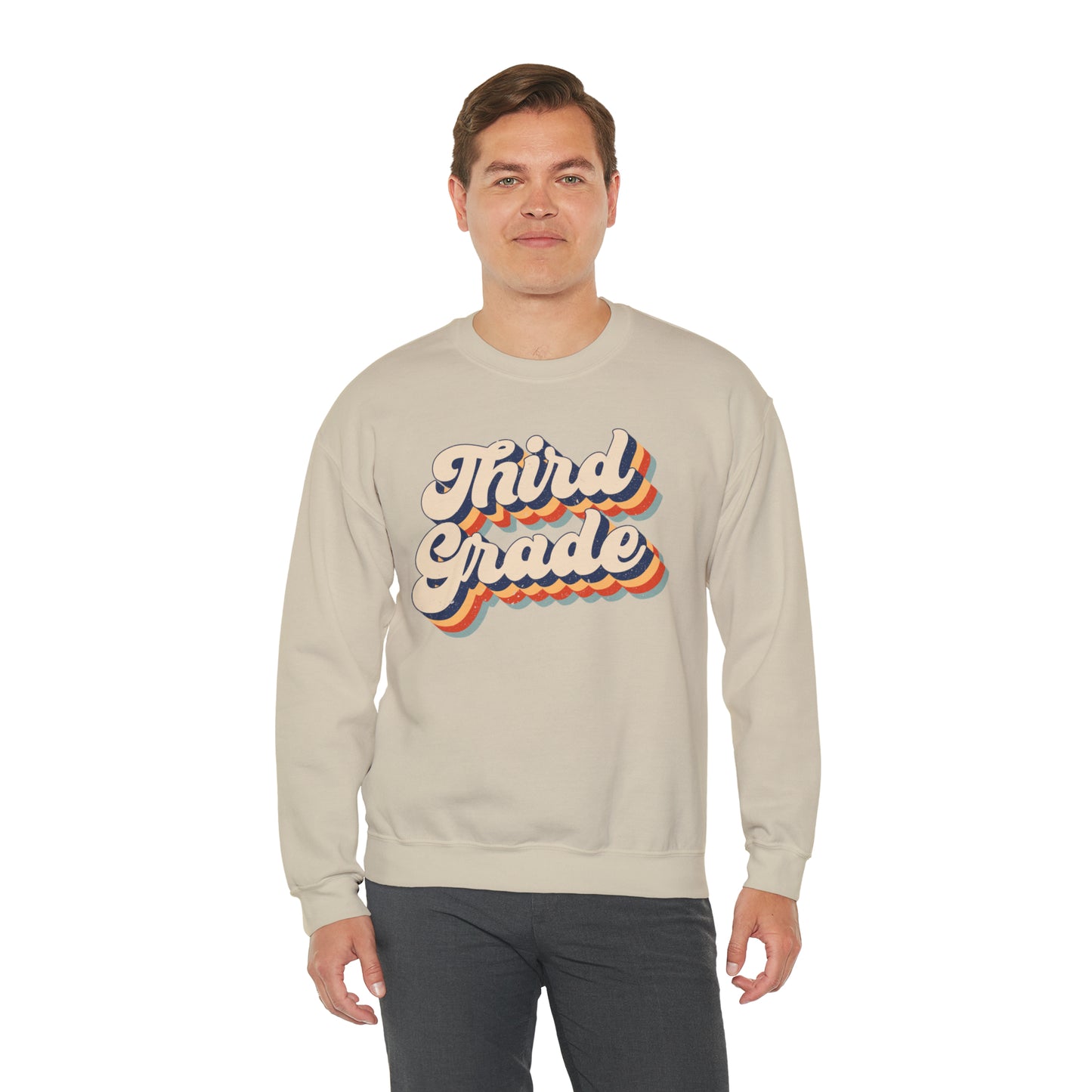 Retro Third Grade Unisex Heavy Blend™ Crewneck Sweatshirt