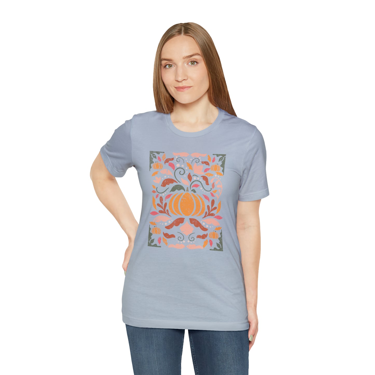 Distressed Boho Fall Floral Mural T-Shirt