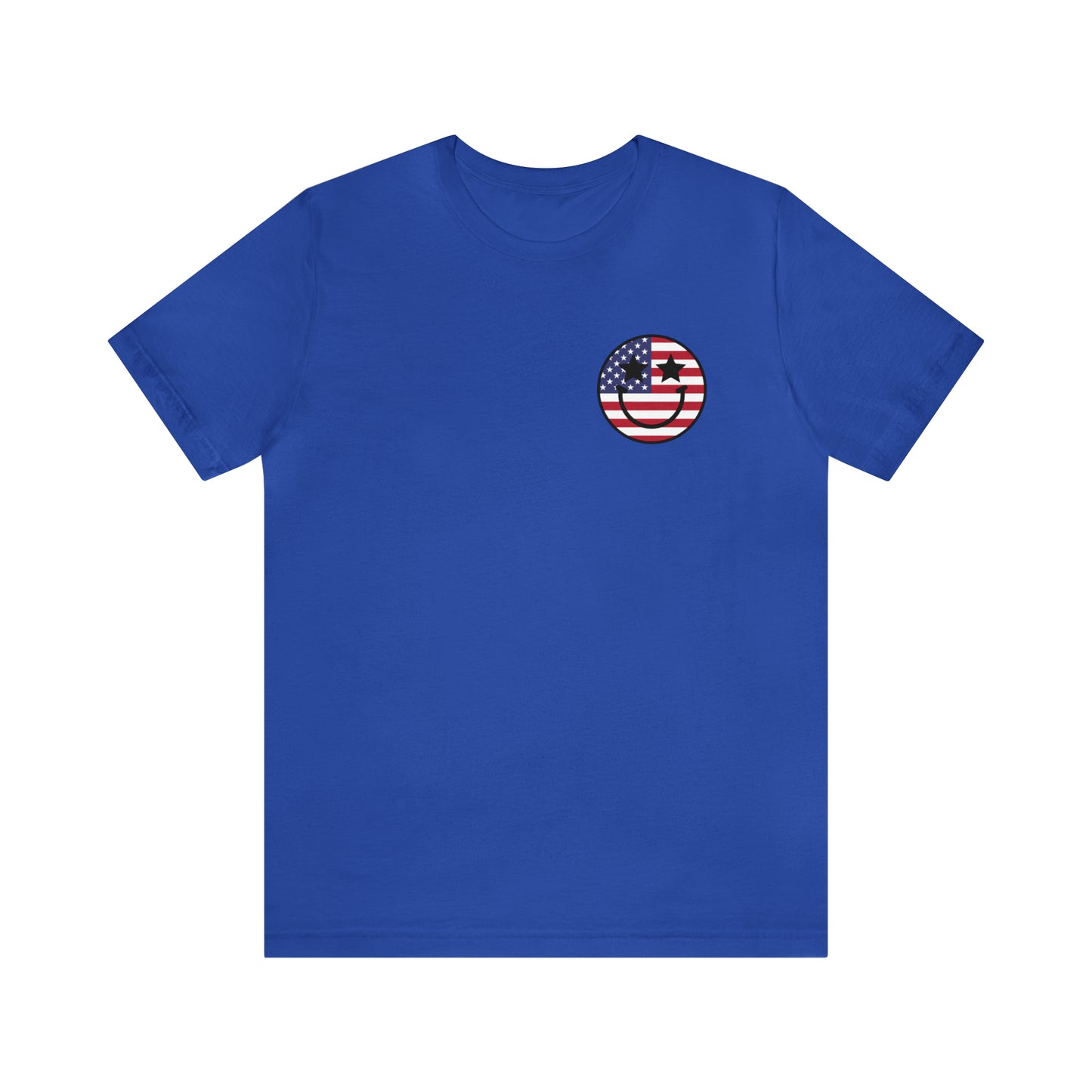 "Jesus Christ Stars and Stripes" (Front and Back Design) Unisex Jersey Short Sleeve Tee