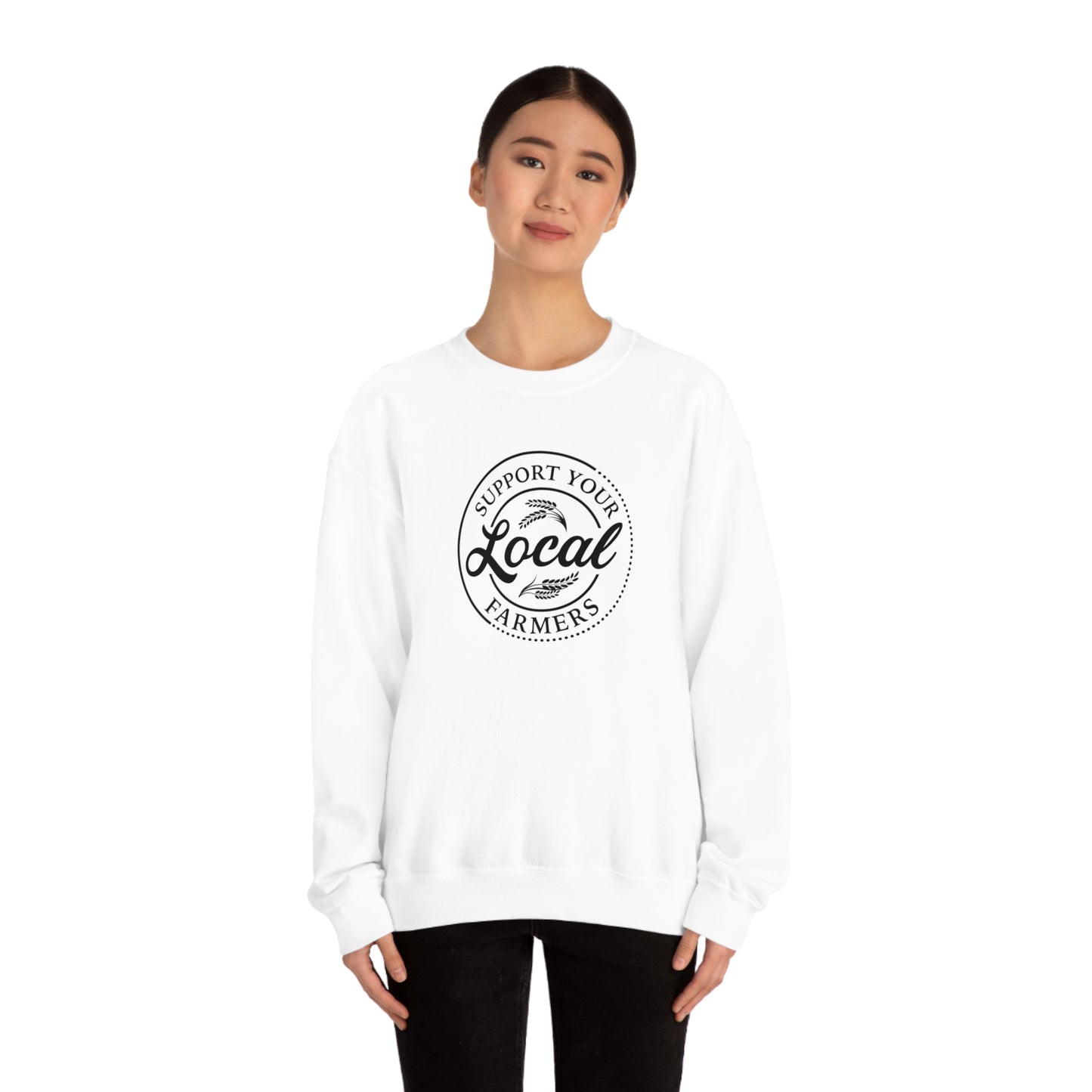 "Support Your Local Farmers" - Unisex Heavy Blend™ Crewneck Sweatshirt