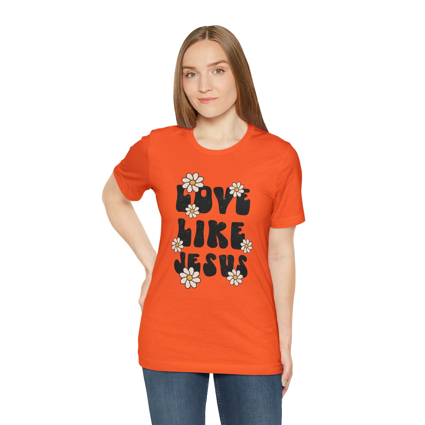 Distressed Daisy Love Like Jesus T-Shirt