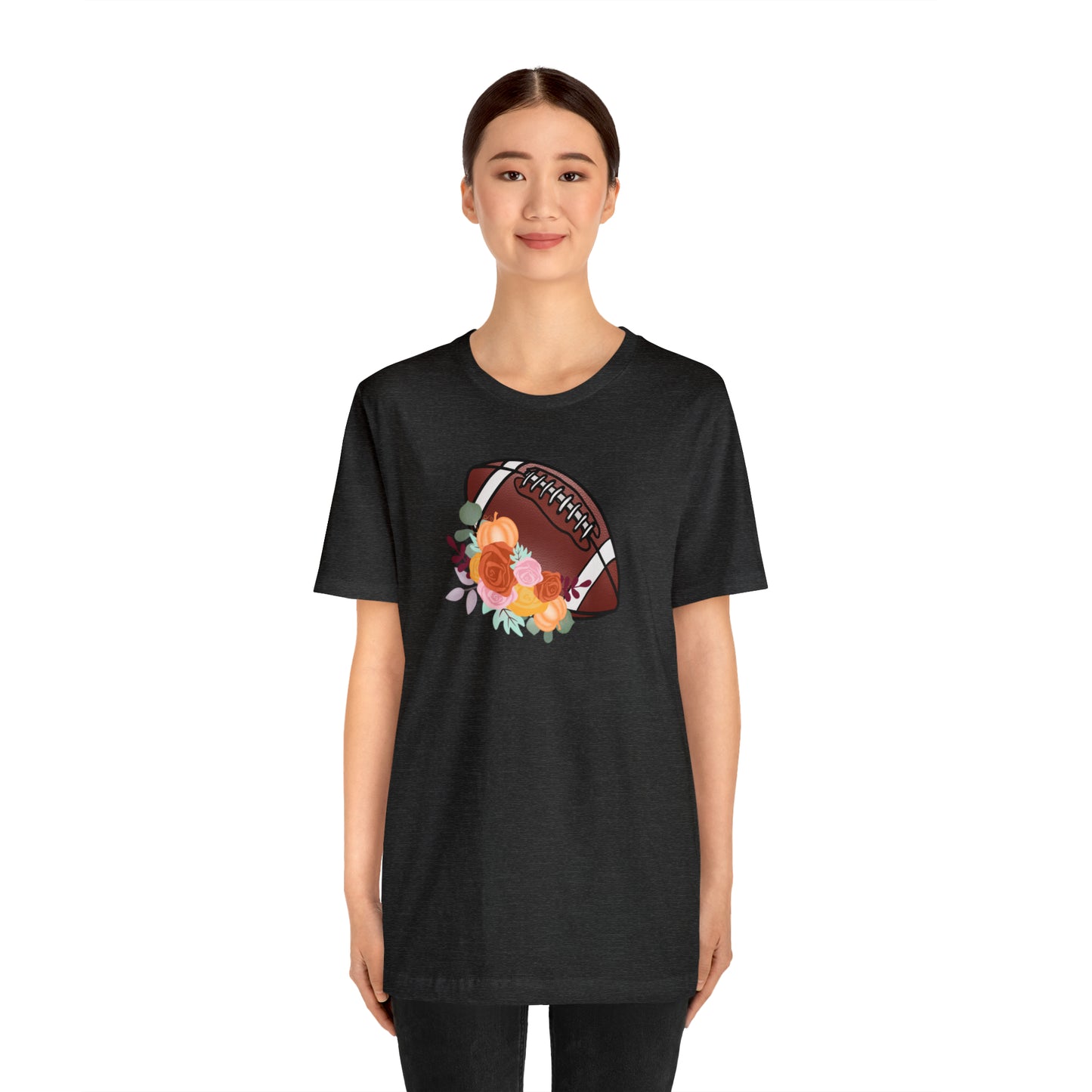 Fall Floral Football  T-Shirt