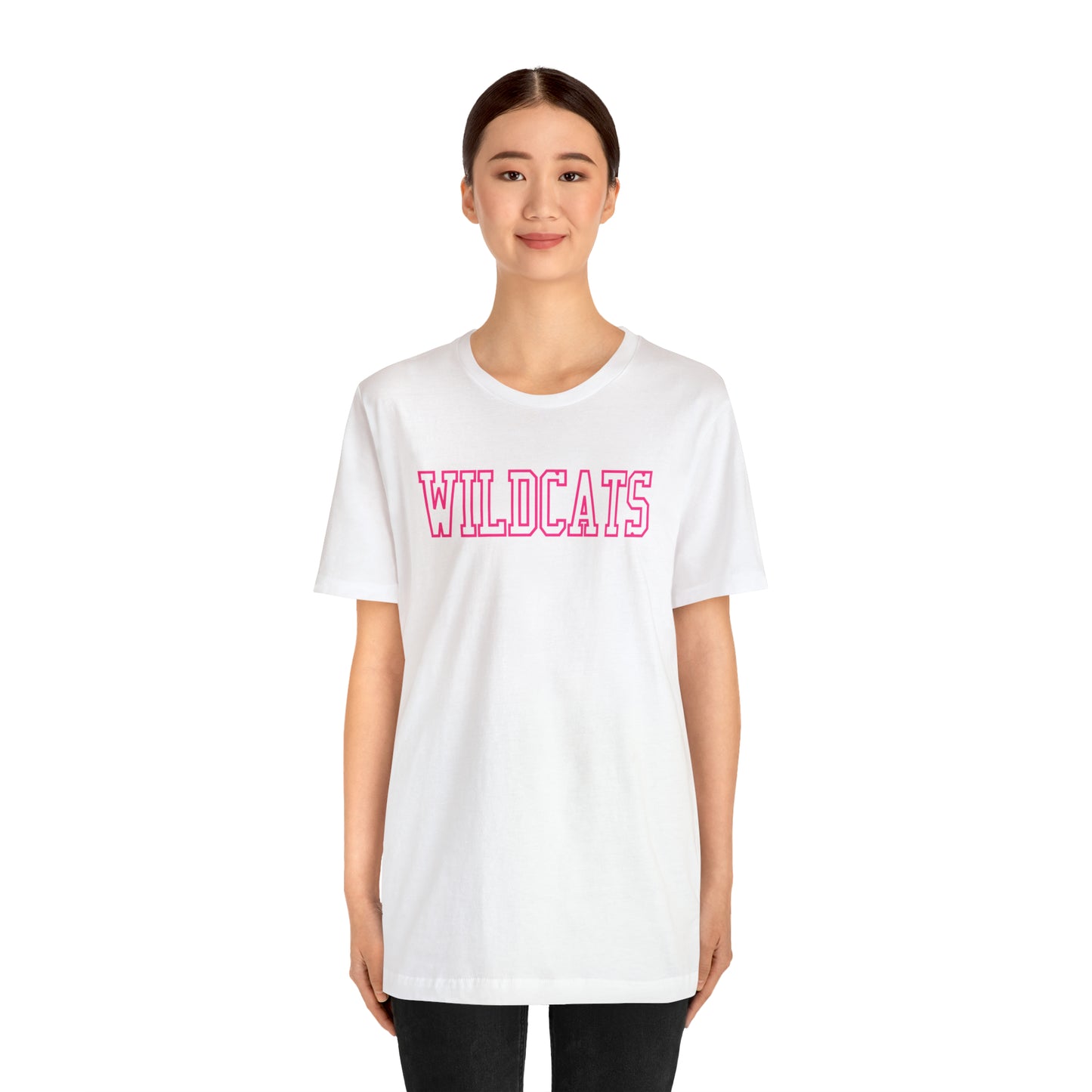 Pink Salem Wildcats Jersey Short Sleeve Tee - Green Print