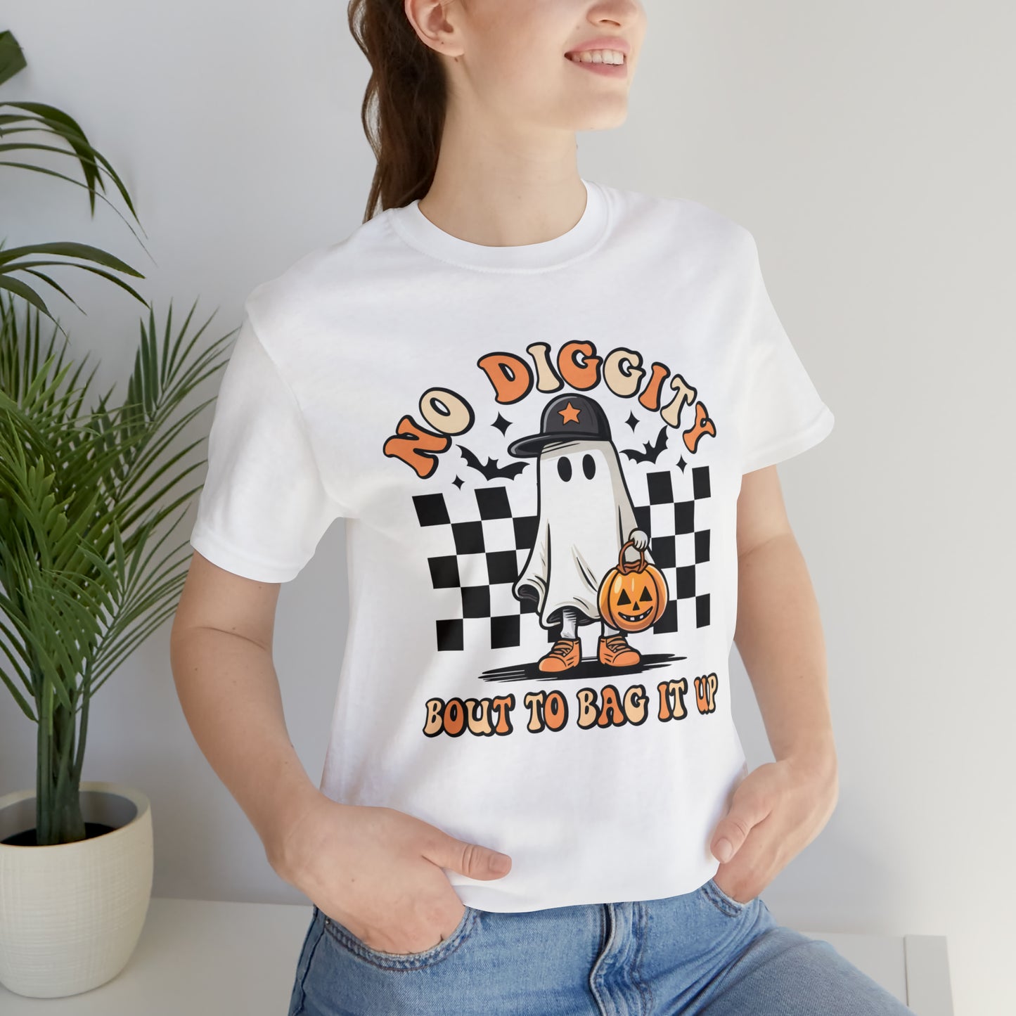 Halloween No Diggity Bout to Bag it Up T-Shirt