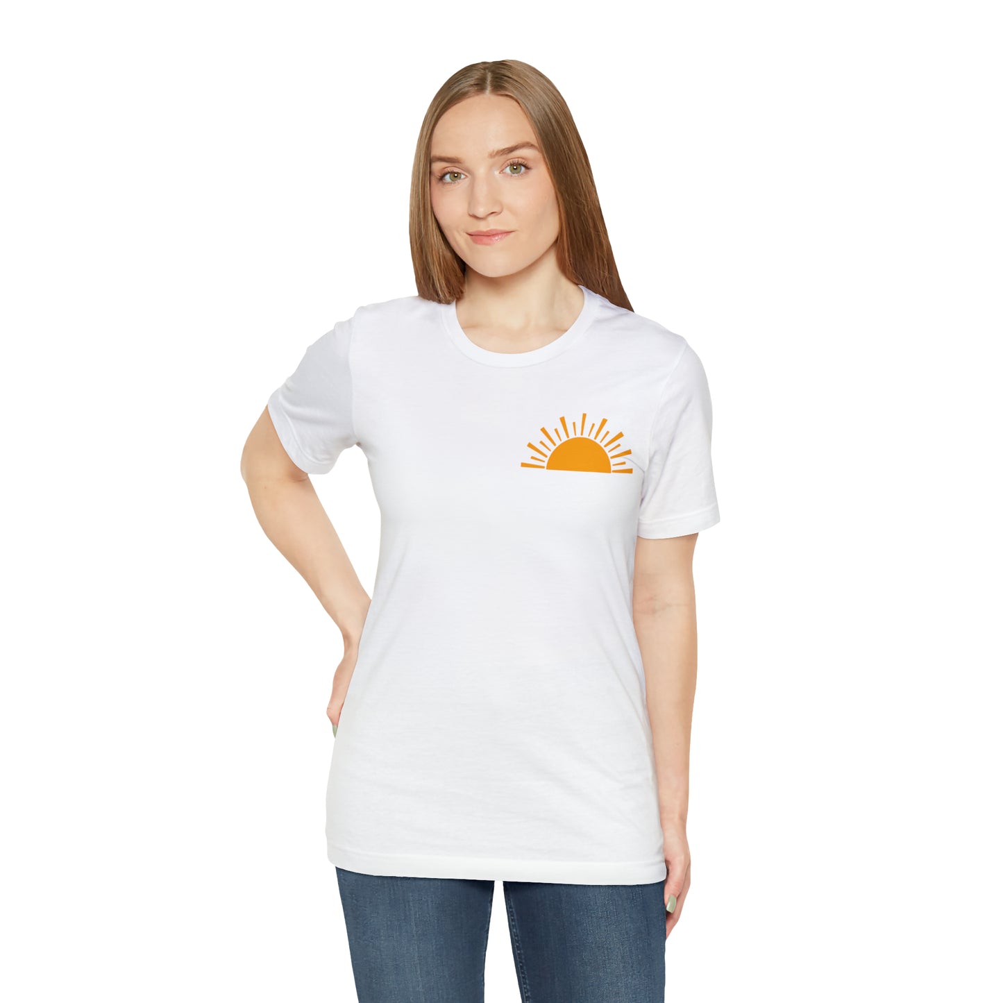 "Sunshine on My Mind"  (Front and Back Design)  Unisex Jersey Short Sleeve Tee