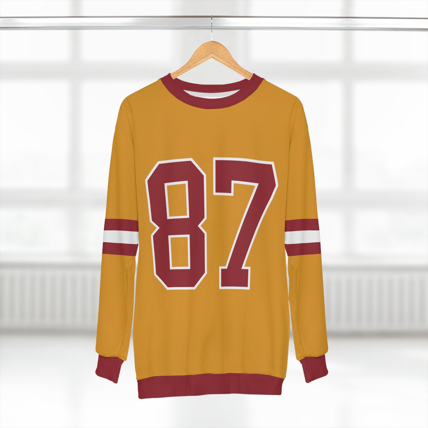 Swift Football Burgundy Cuff/Burgundy Numbers Sweatshirt - Burgundy/Burgundy