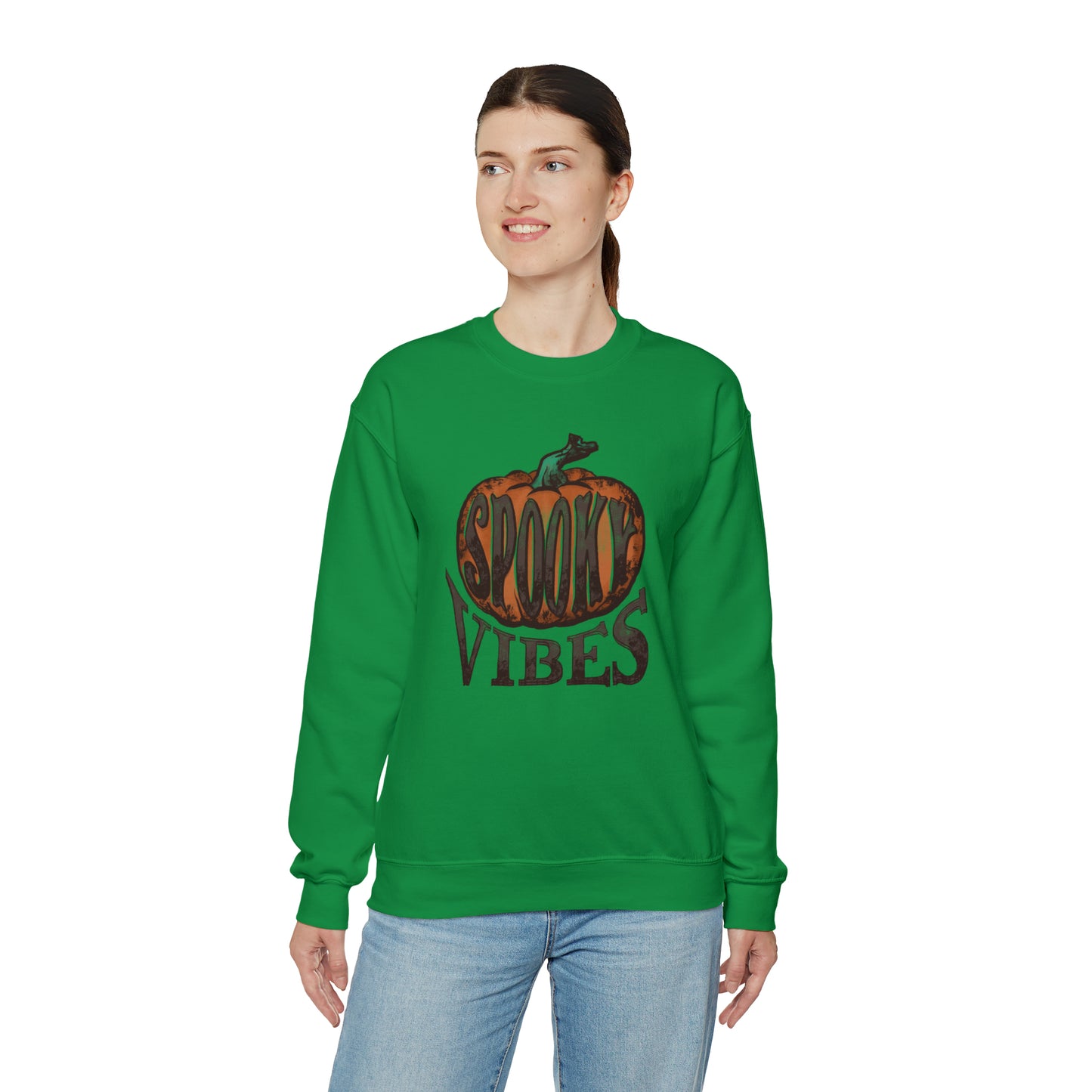 Spooky Vibes Fall Halloween Unisex Heavy Blend™ Crewneck Sweatshirt