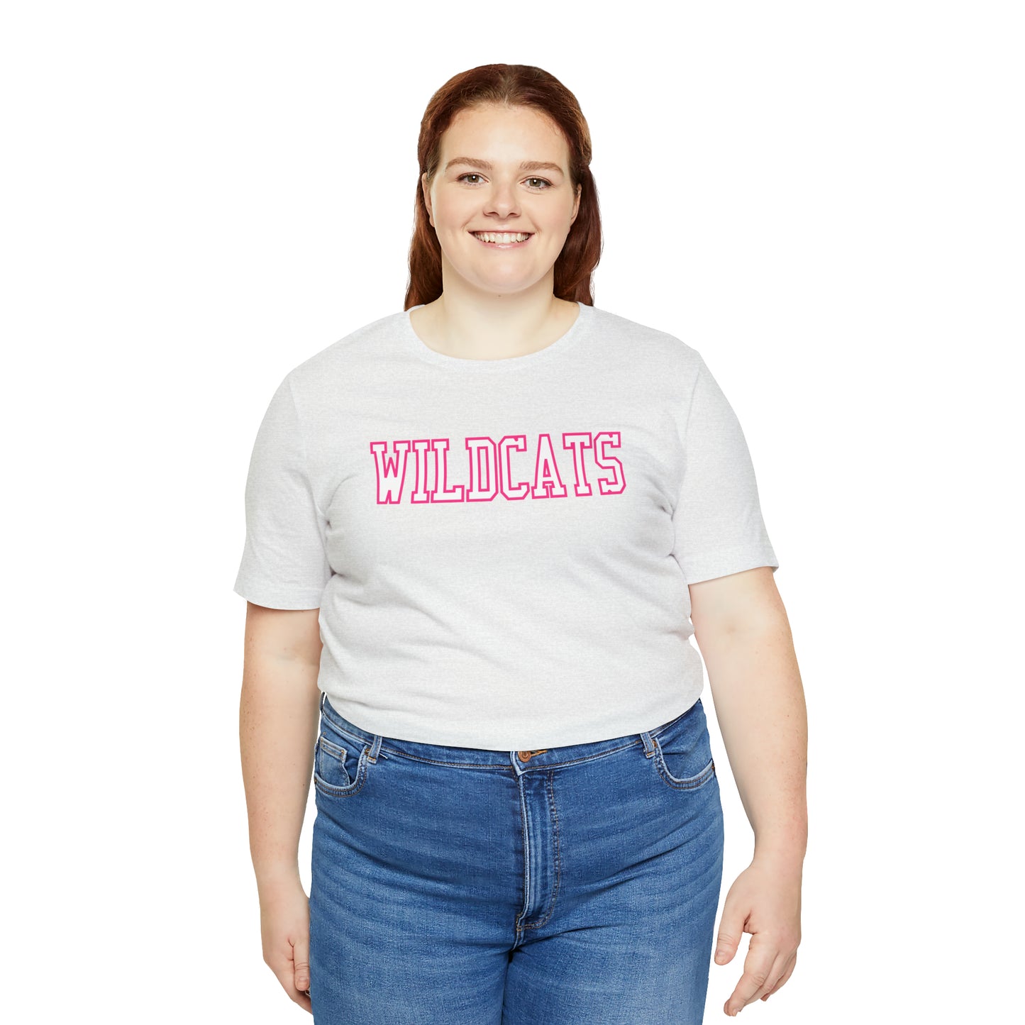 Pink Salem Wildcats Jersey Short Sleeve Tee - Green Print