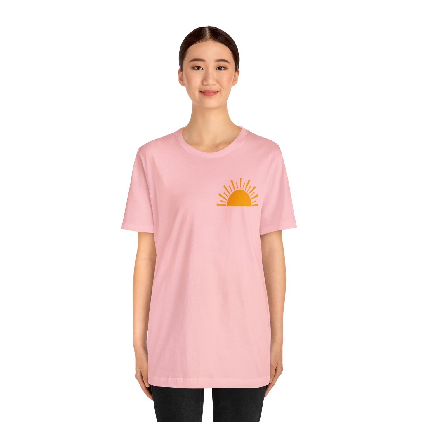 "Sunshine on My Mind"  (Front and Back Design)  Unisex Jersey Short Sleeve Tee