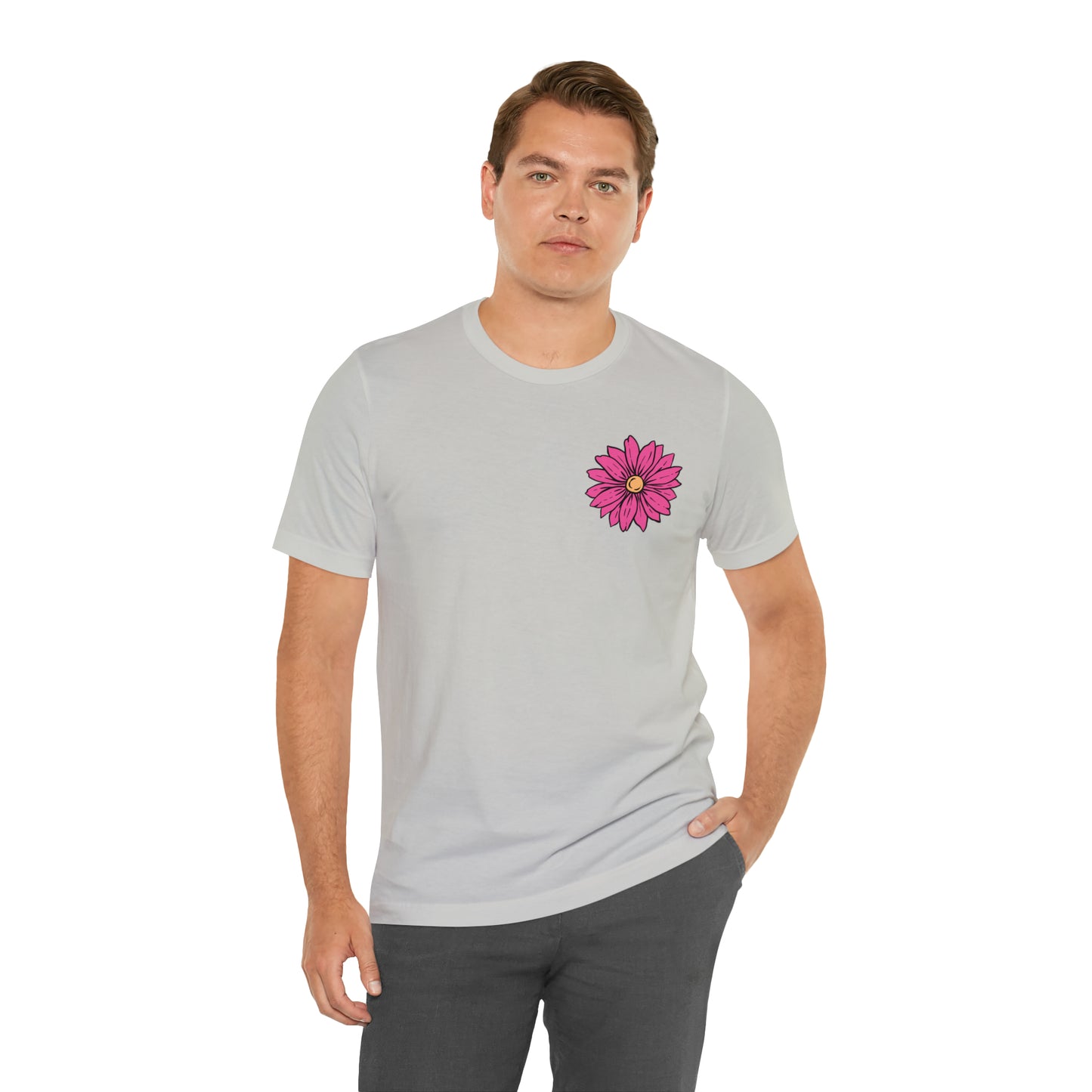 TWO SIDED Positive Energy T-Shirt (Flower on Front - Positive Energy on Back) Christian T-Shirt