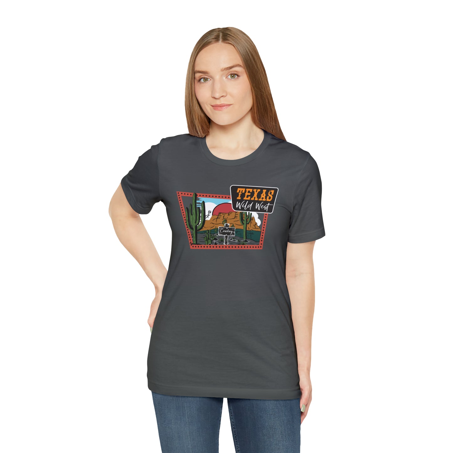 Texas Wild West Unisex Jersey Short Sleeve Tees