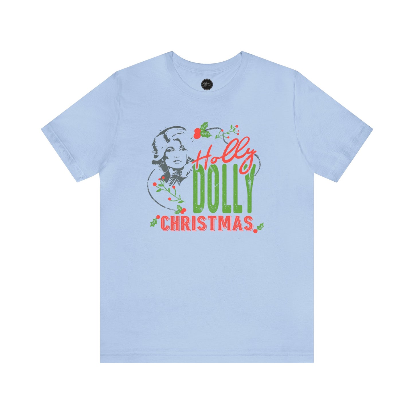 Holly Dolly Christmas Bella Jersey Short Sleeve Tee (Unisex)