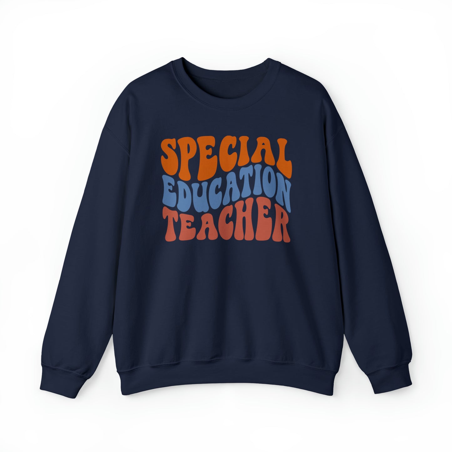 Retro Warm Colored Special Education Teacher Unisex Heavy Blend™ Crewneck Sweatshirt