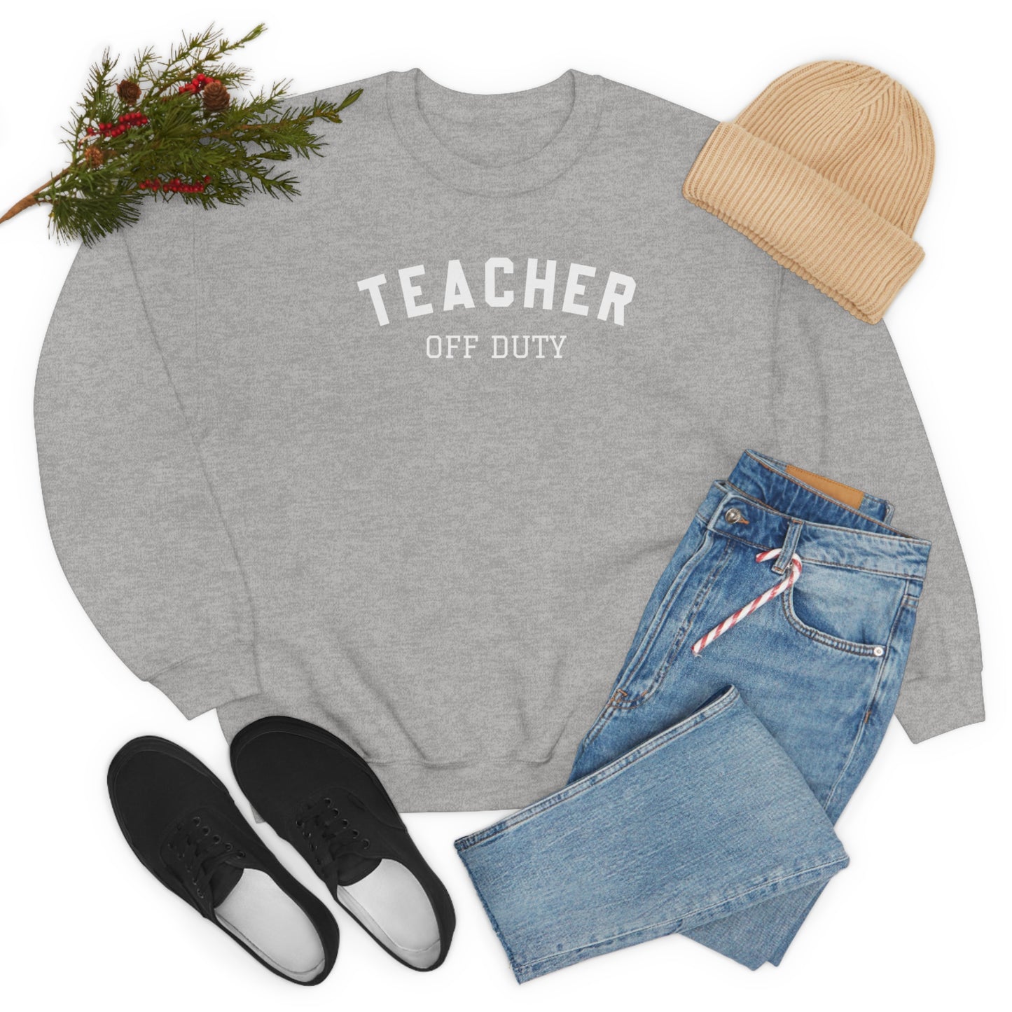 "Teacher Off-Duty" - Unisex Heavy Blend™ Crewneck Sweatshirt