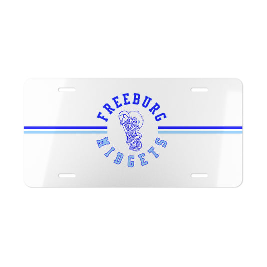 Freeburg Midgets Circle Logo Vanity Plate - White