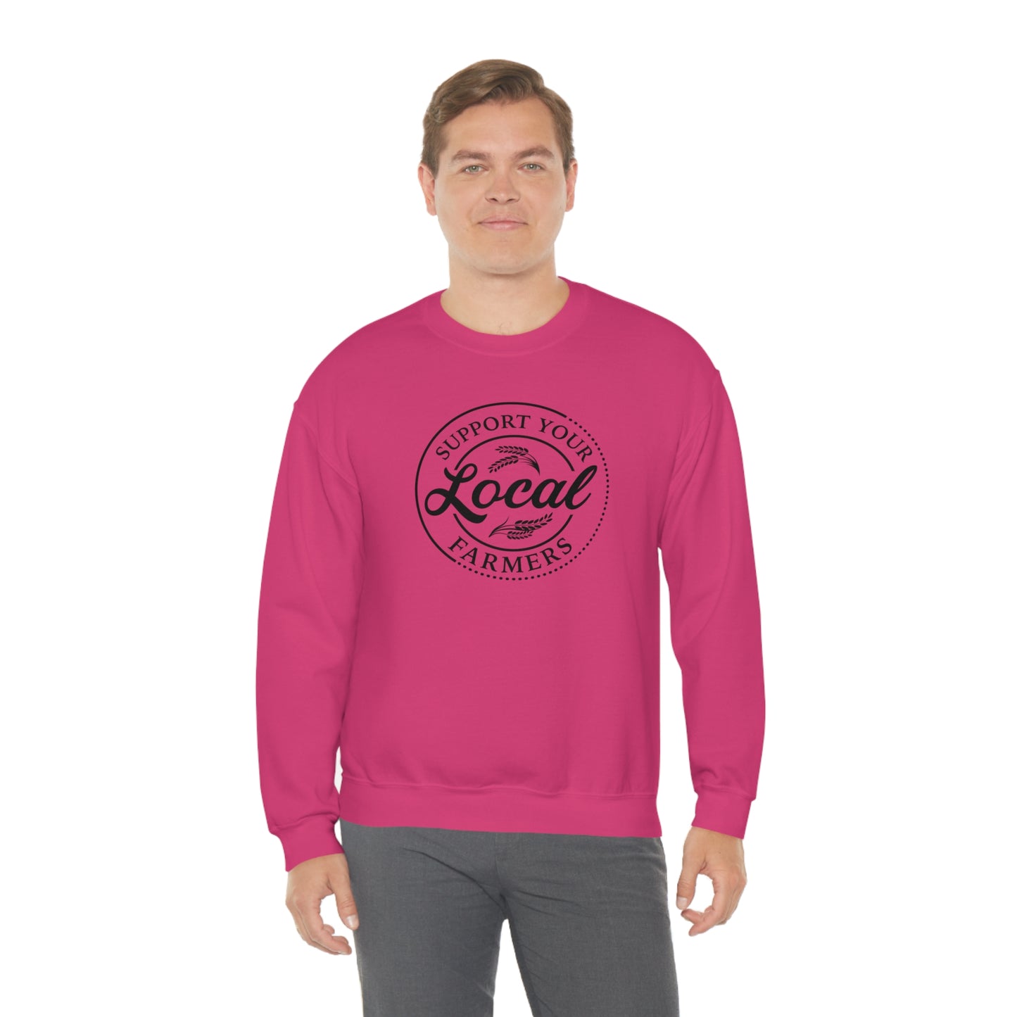 "Support Your Local Farmers" - Unisex Heavy Blend™ Crewneck Sweatshirt