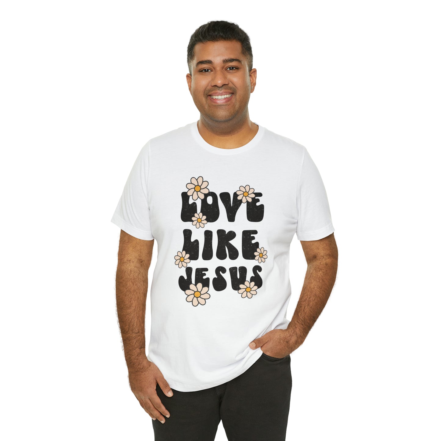 Distressed Daisy Love Like Jesus T-Shirt