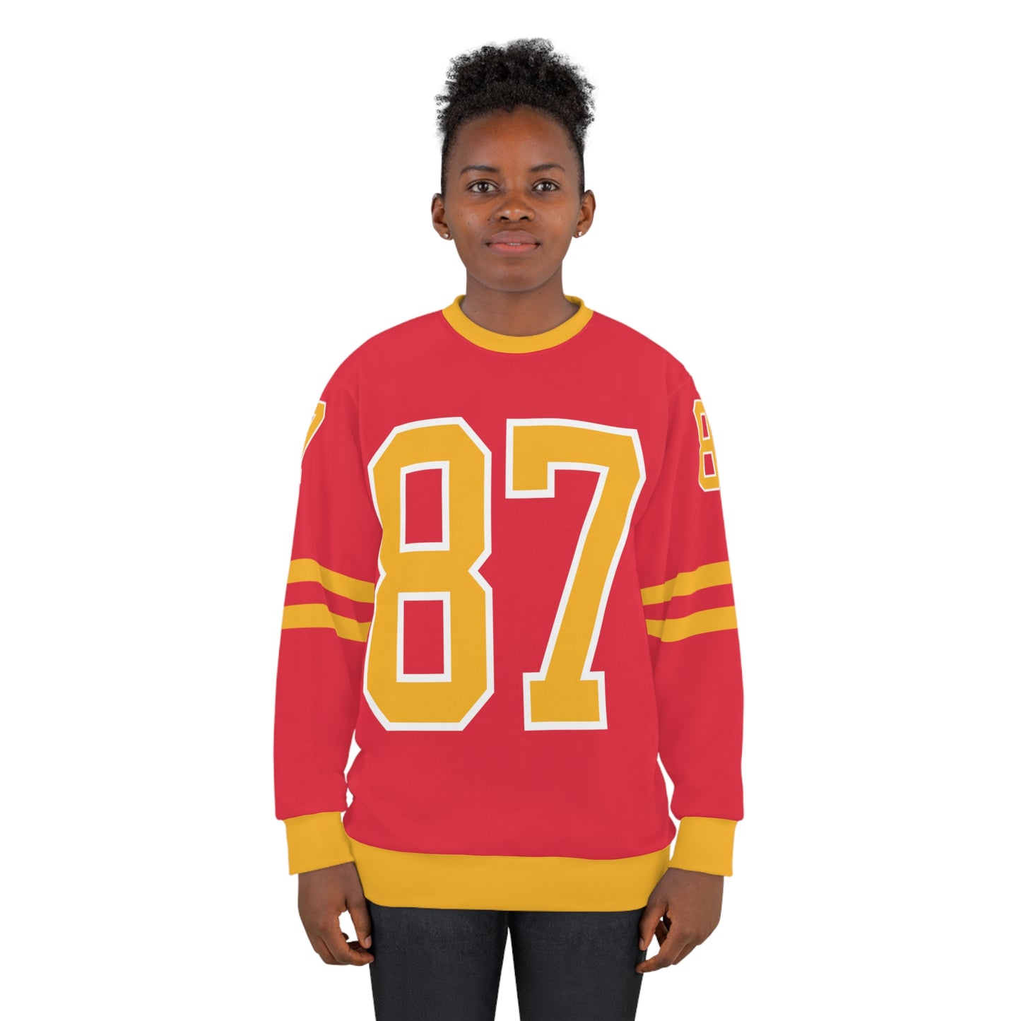 Swift Football Yellow Cuff/ Yellow Numbers Sweatshirt Red/Yellow