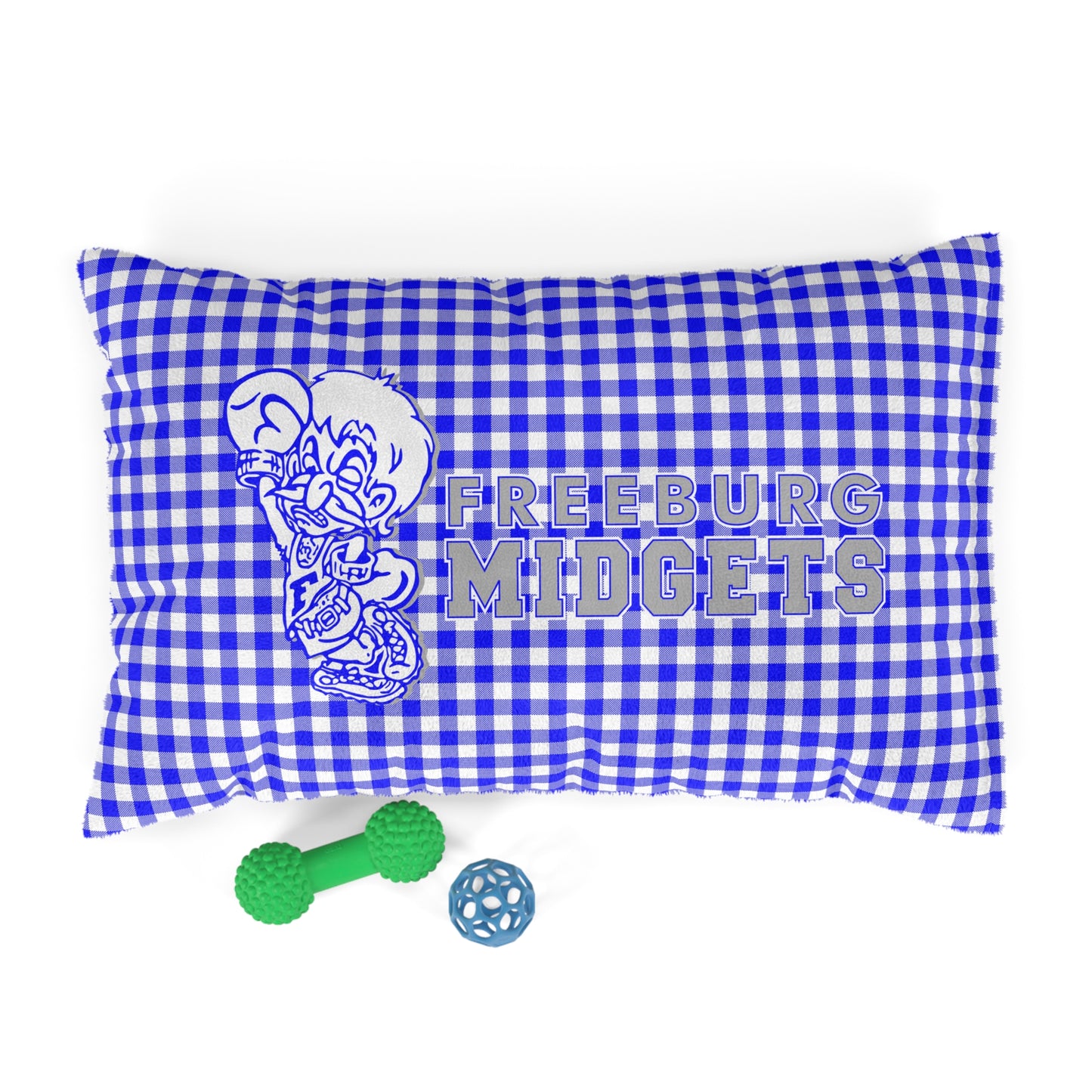 Blue Plaid Freeburg Midgets Pet Bed