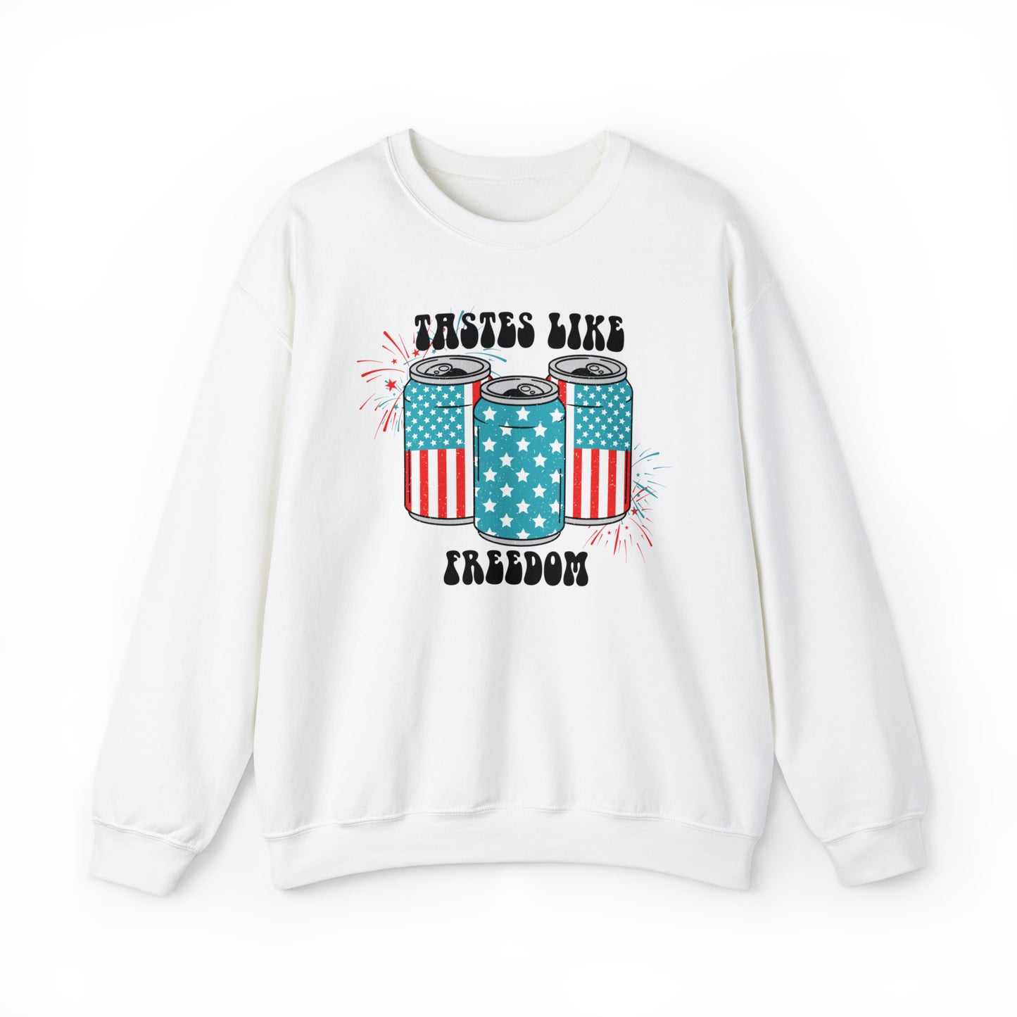 USA America Tastes Like Freedom Party Can Heavy Blend™ Crewneck Sweatshirt