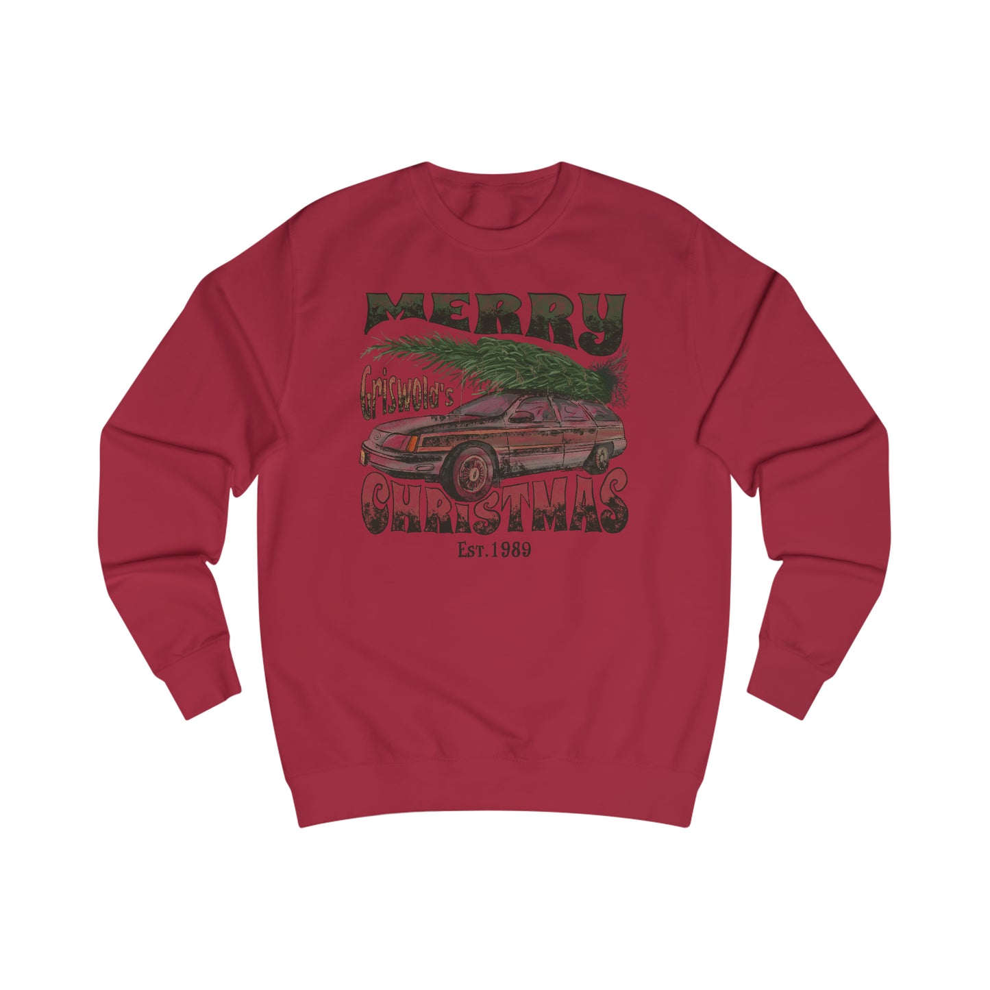 Merry Griswold's Christmas Tree Station Wagon Holiday Unisex Heavy Blend™ Crewneck Sweatshirt