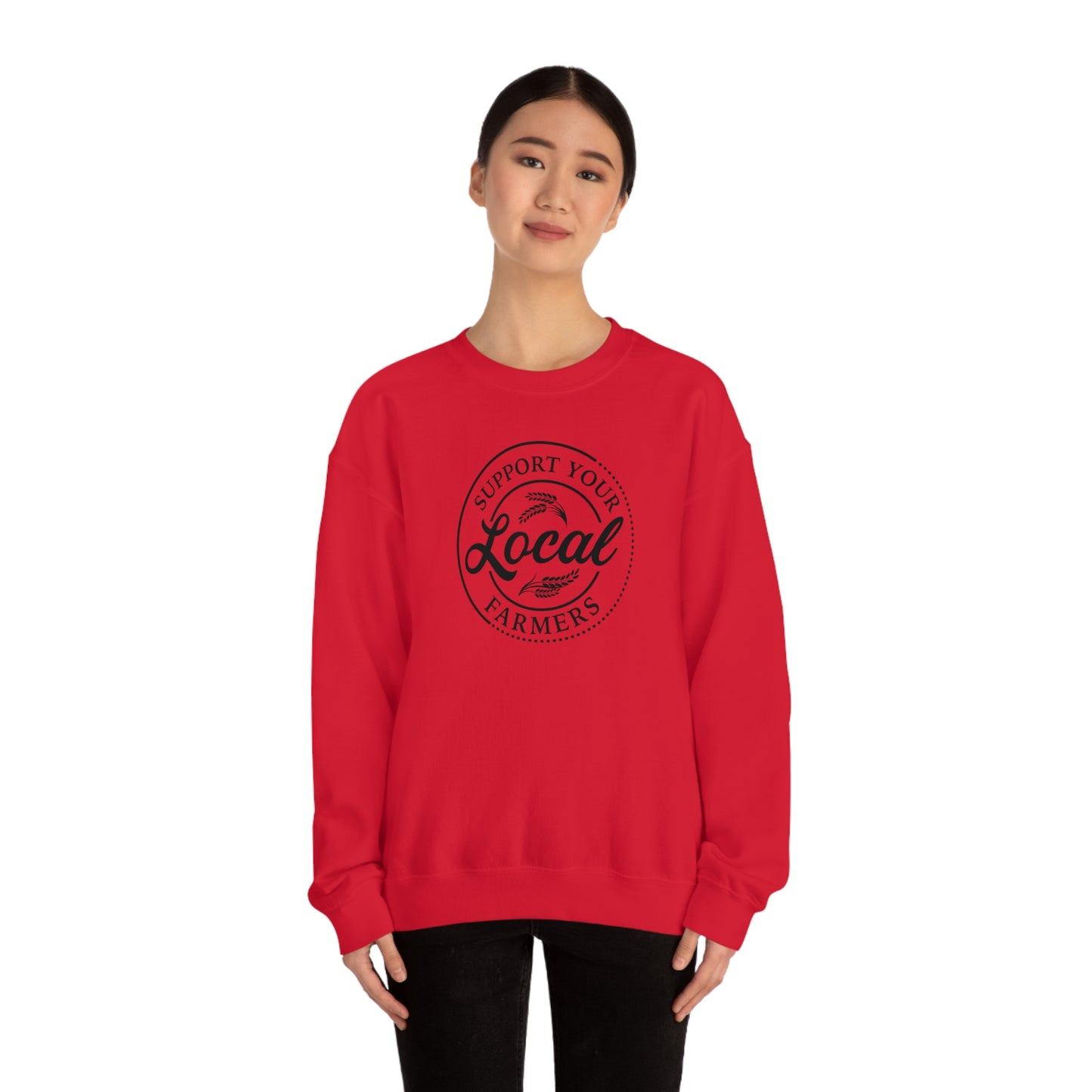 "Support Your Local Farmers" - Unisex Heavy Blend™ Crewneck Sweatshirt